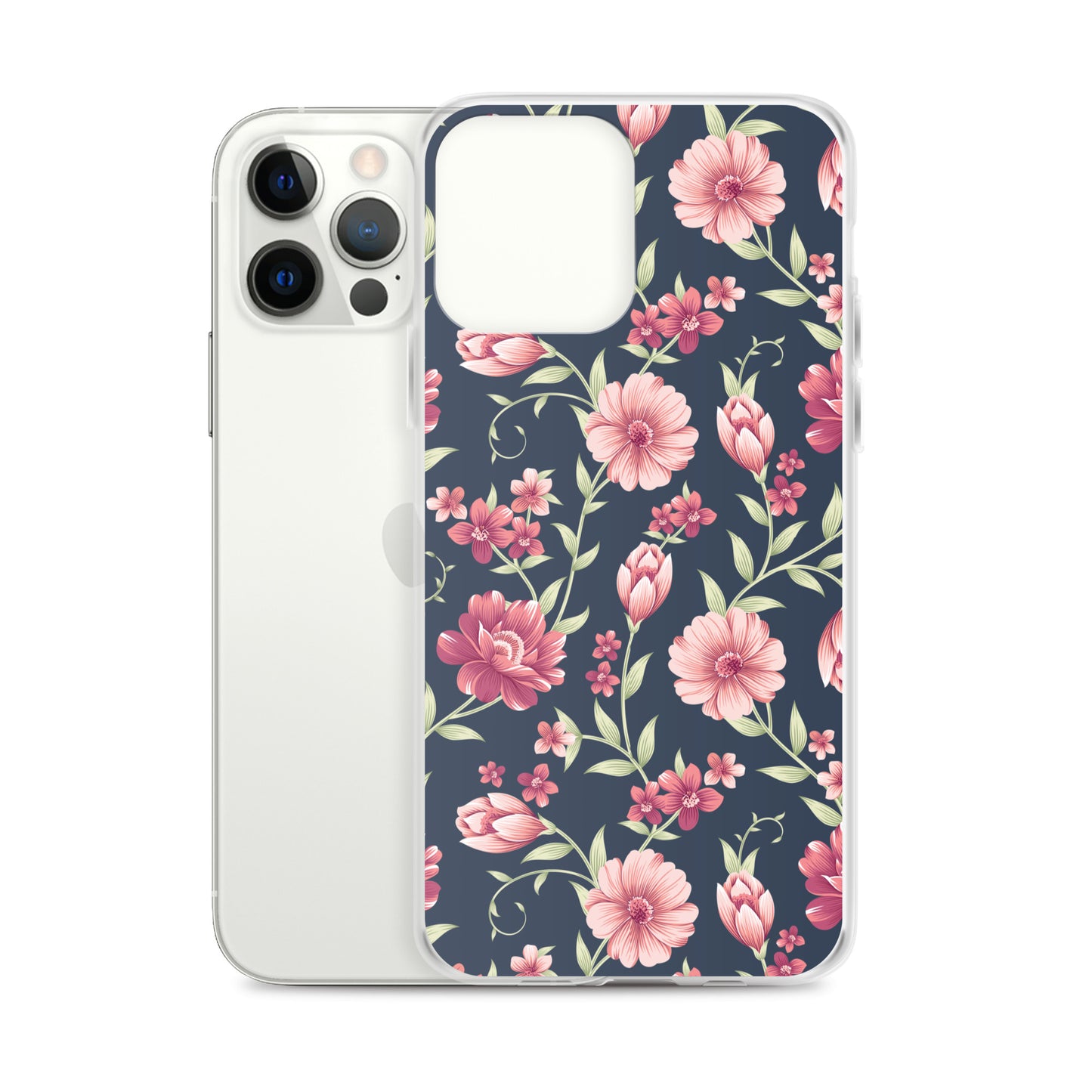 Seamless Vintage Flower Pattern Clear Case for iPhone®