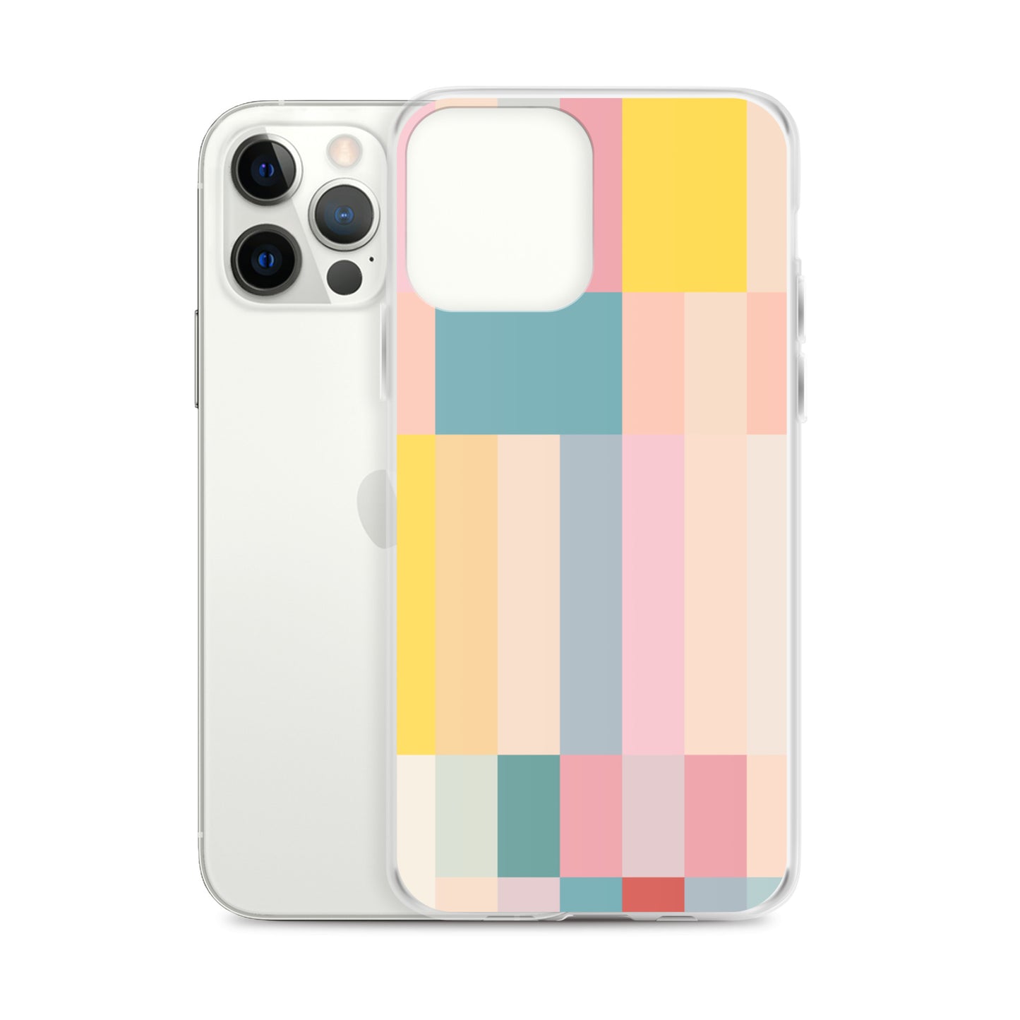 Abstract Pastel Stripes Clear Case for iPhone®