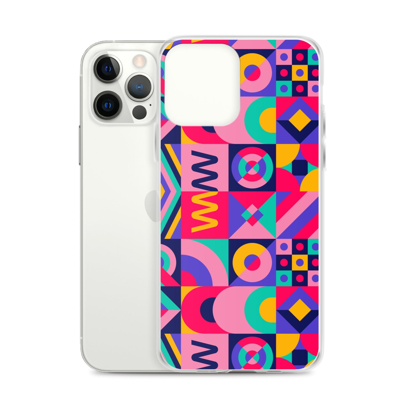 Colorful Geometric Pattern Clear Case for iPhone®