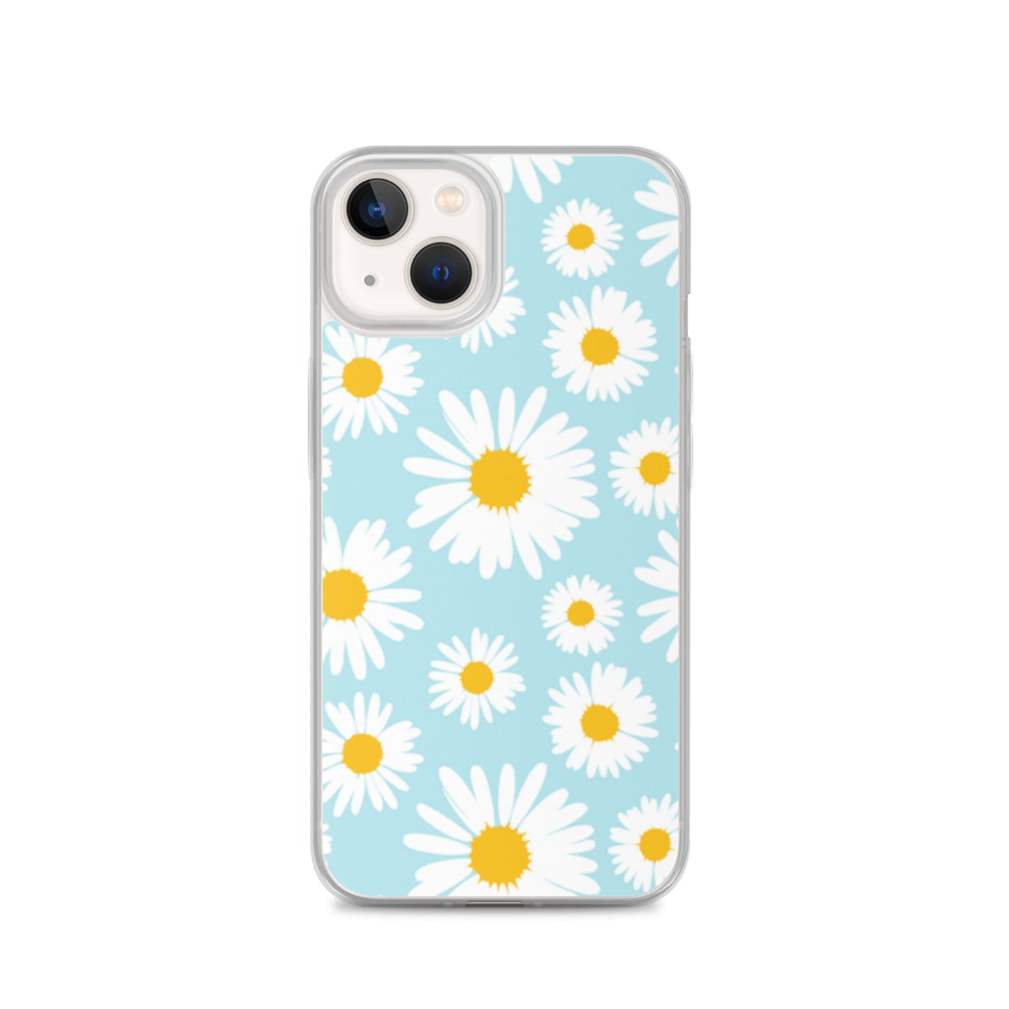 Lilly Flower Pattern Clear Case for iPhone