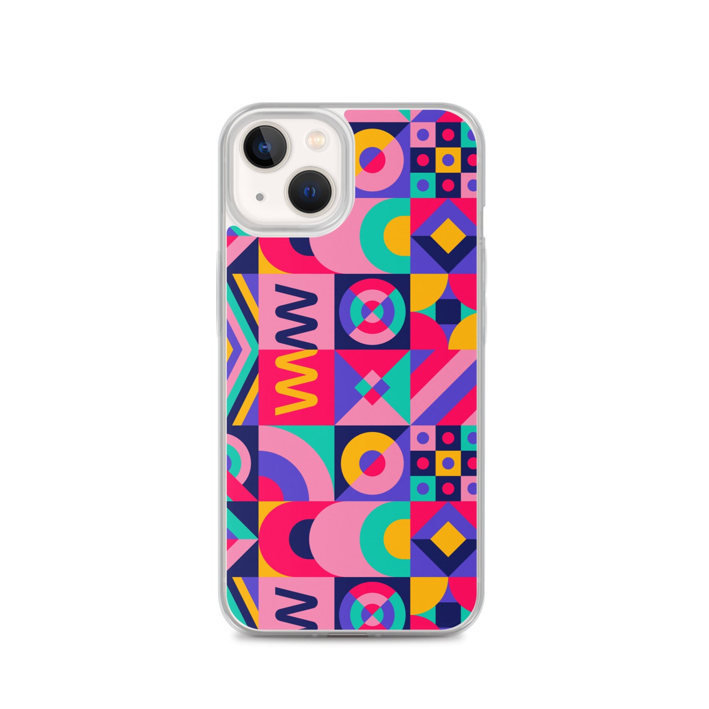 Colorful Geometric Pattern Clear Case for iPhone®