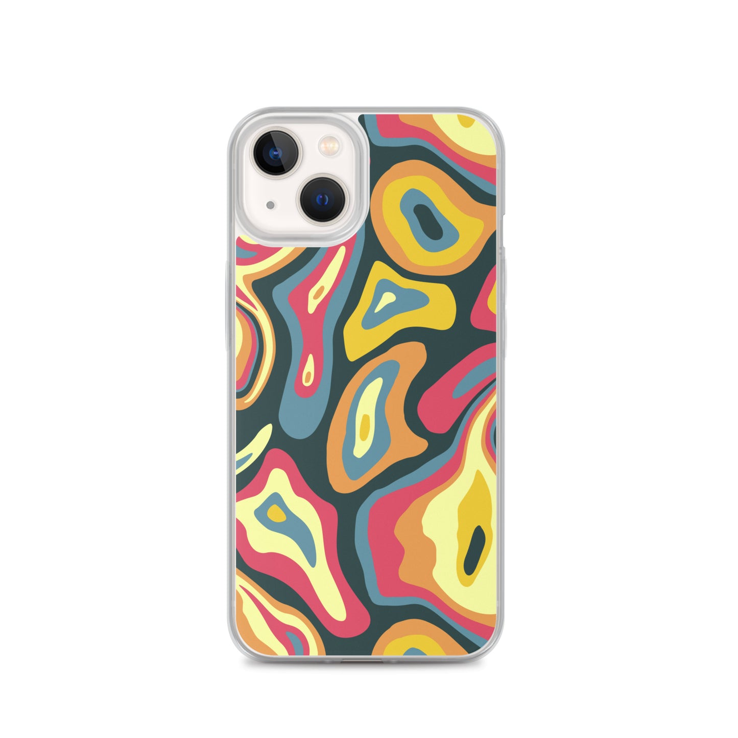 Colorful Groovy Psychedelic Pattern Clear Case for iPhone®