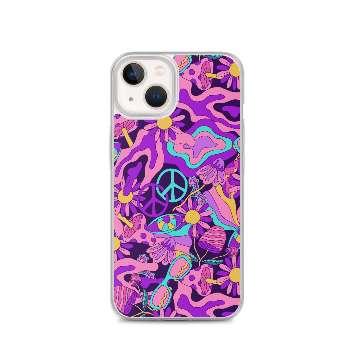 Colorful Psychedelic Pattern Clear Case for iPhone®