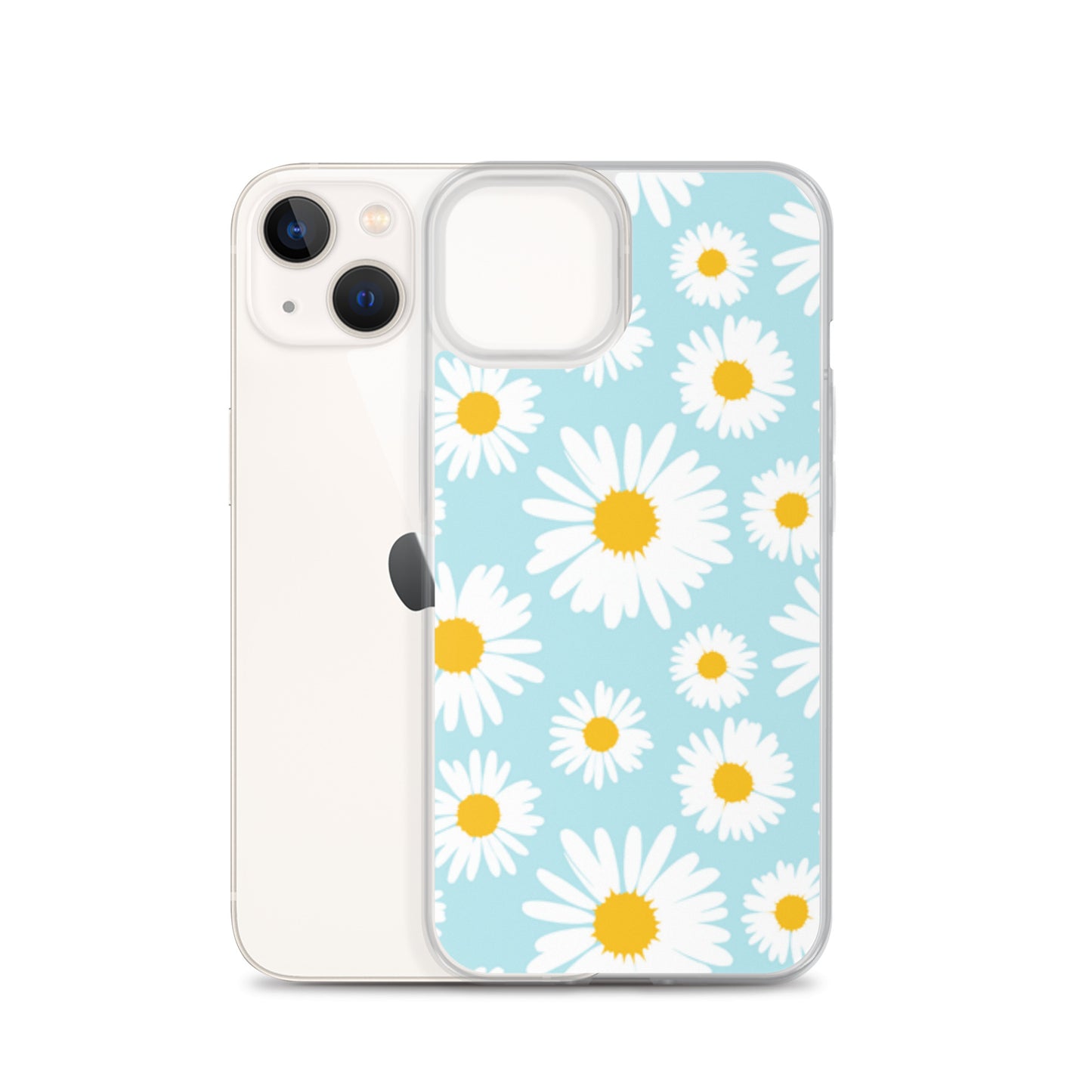 Lilly Flower Pattern Clear Case for iPhone