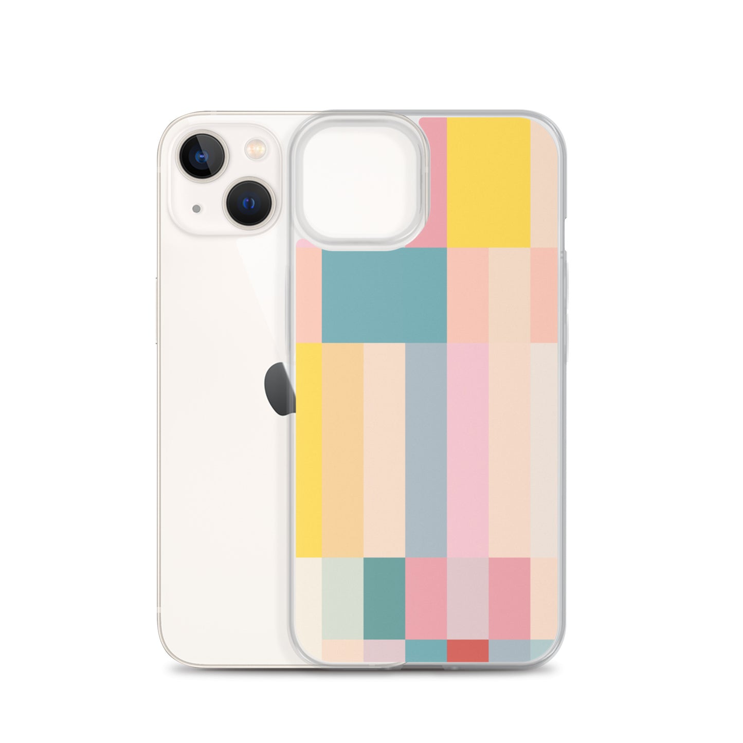 Abstract Pastel Stripes Clear Case for iPhone®