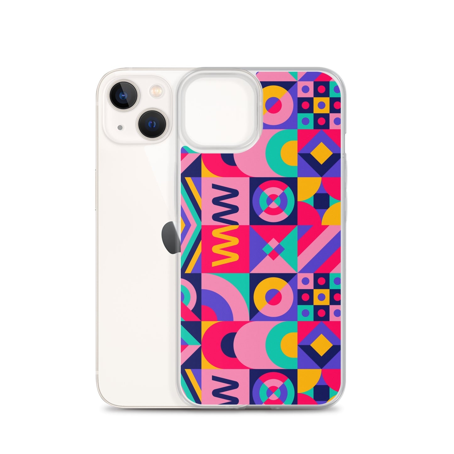 Colorful Geometric Pattern Clear Case for iPhone®