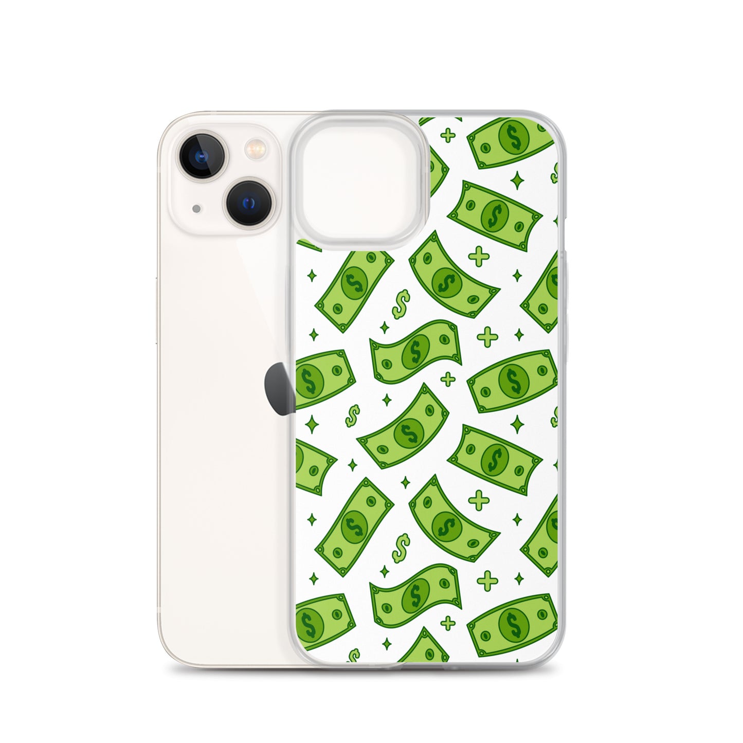 Dollar Currency Banknotes Pattern Clear Case for iPhone®