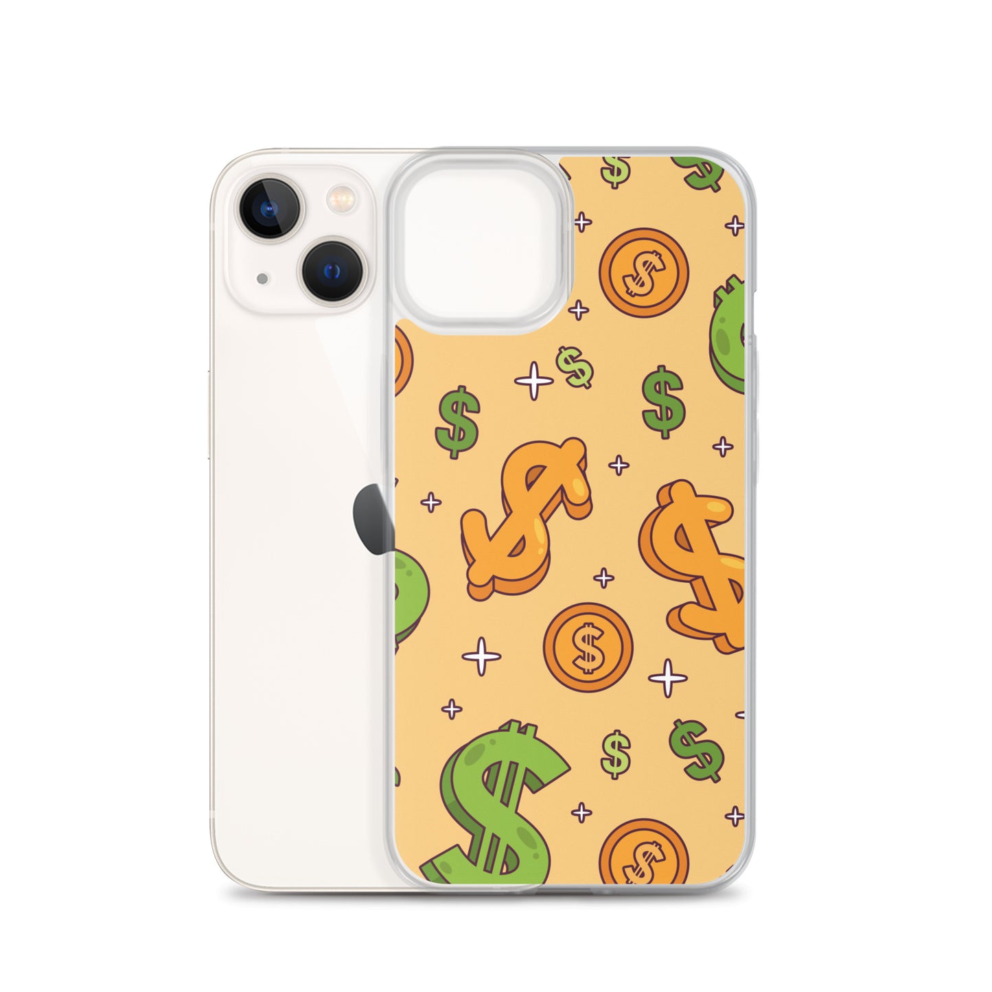 Dollar Currency Sign Pattern Clear Case for iPhone®