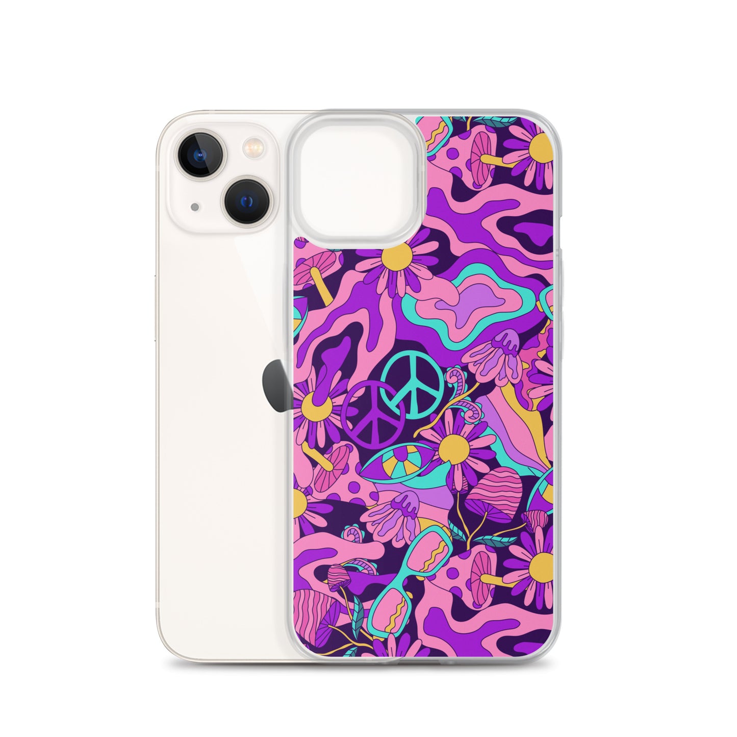 Colorful Psychedelic Pattern Clear Case for iPhone®