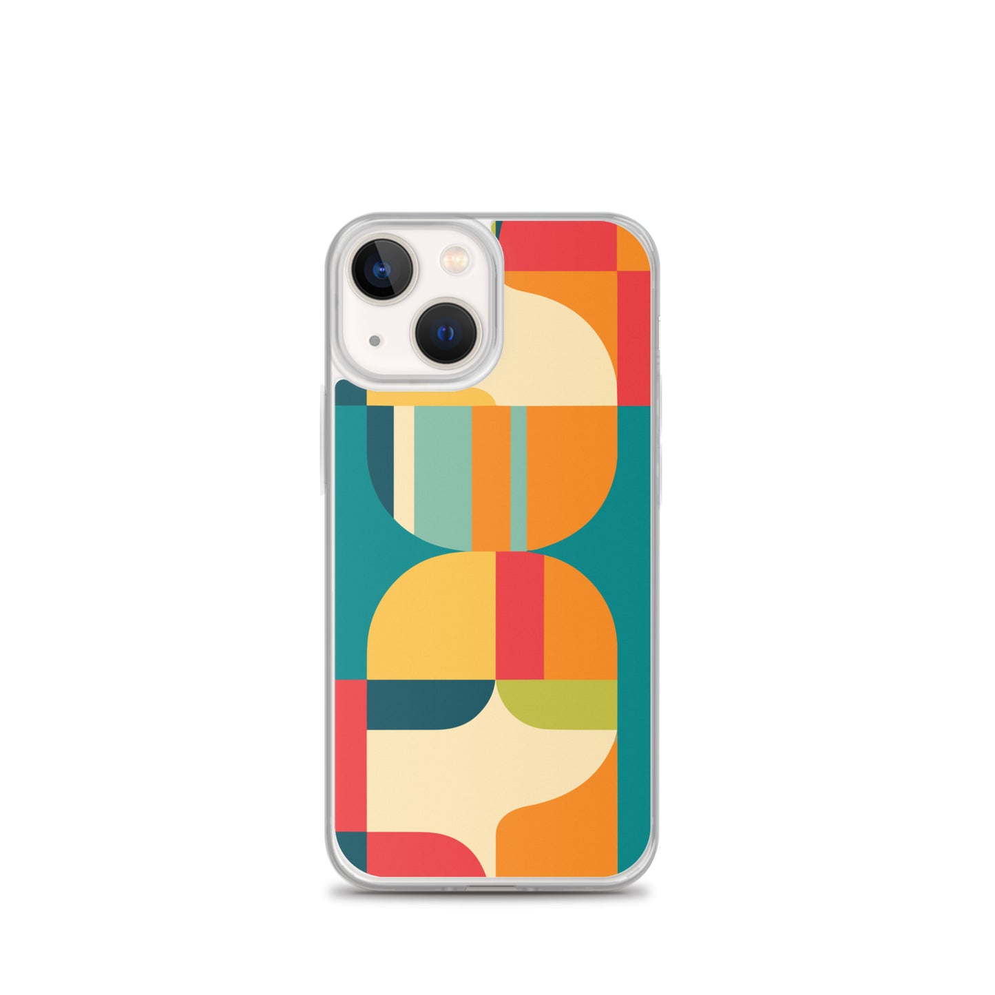 Abstract Retro Style Shapes Pattern Clear Case for iPhone®