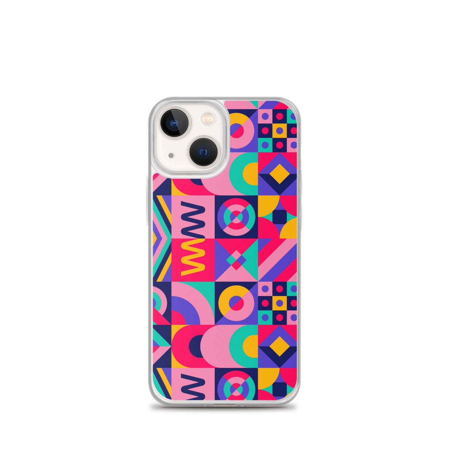 Colorful Geometric Pattern Clear Case for iPhone®