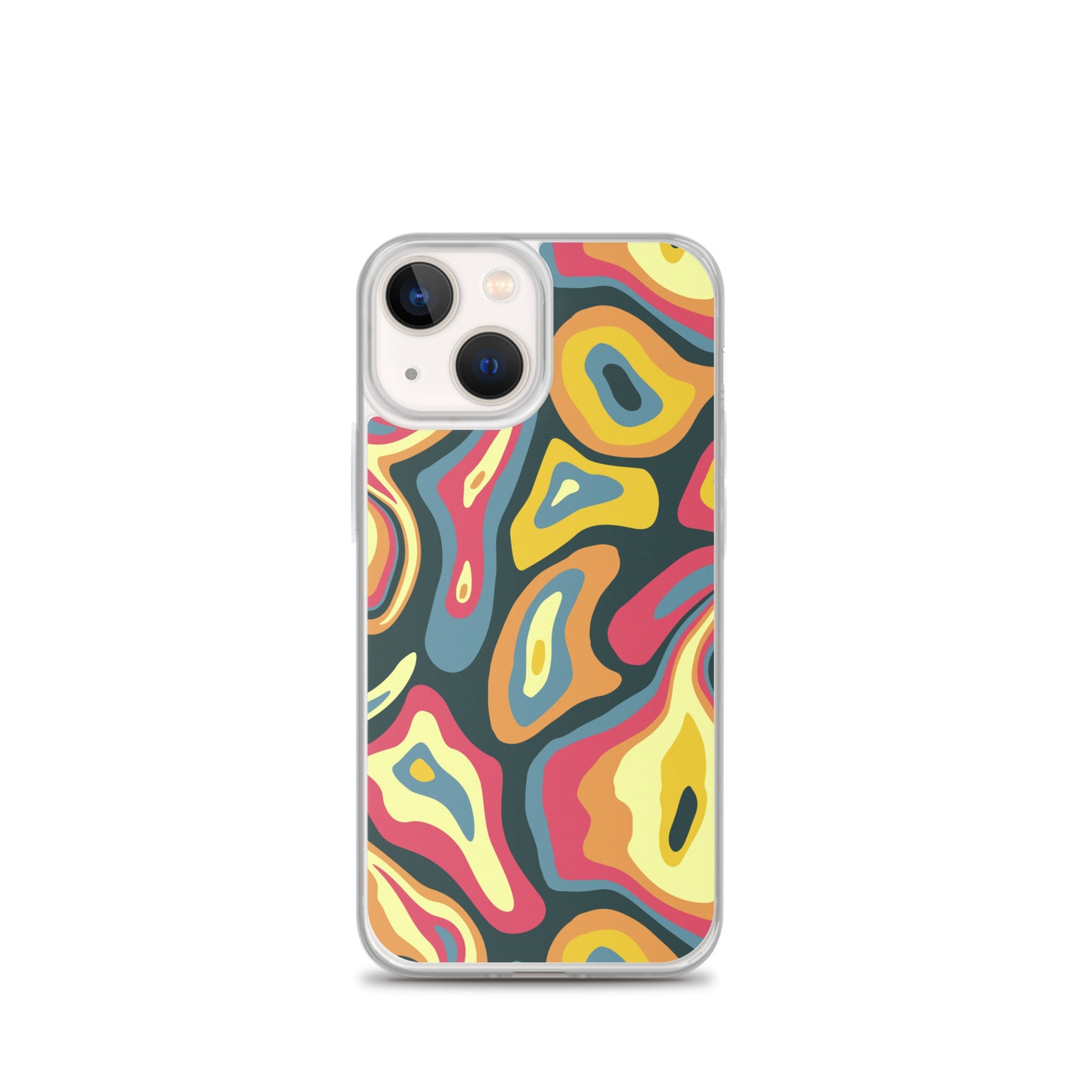 Colorful Groovy Psychedelic Pattern Clear Case for iPhone®