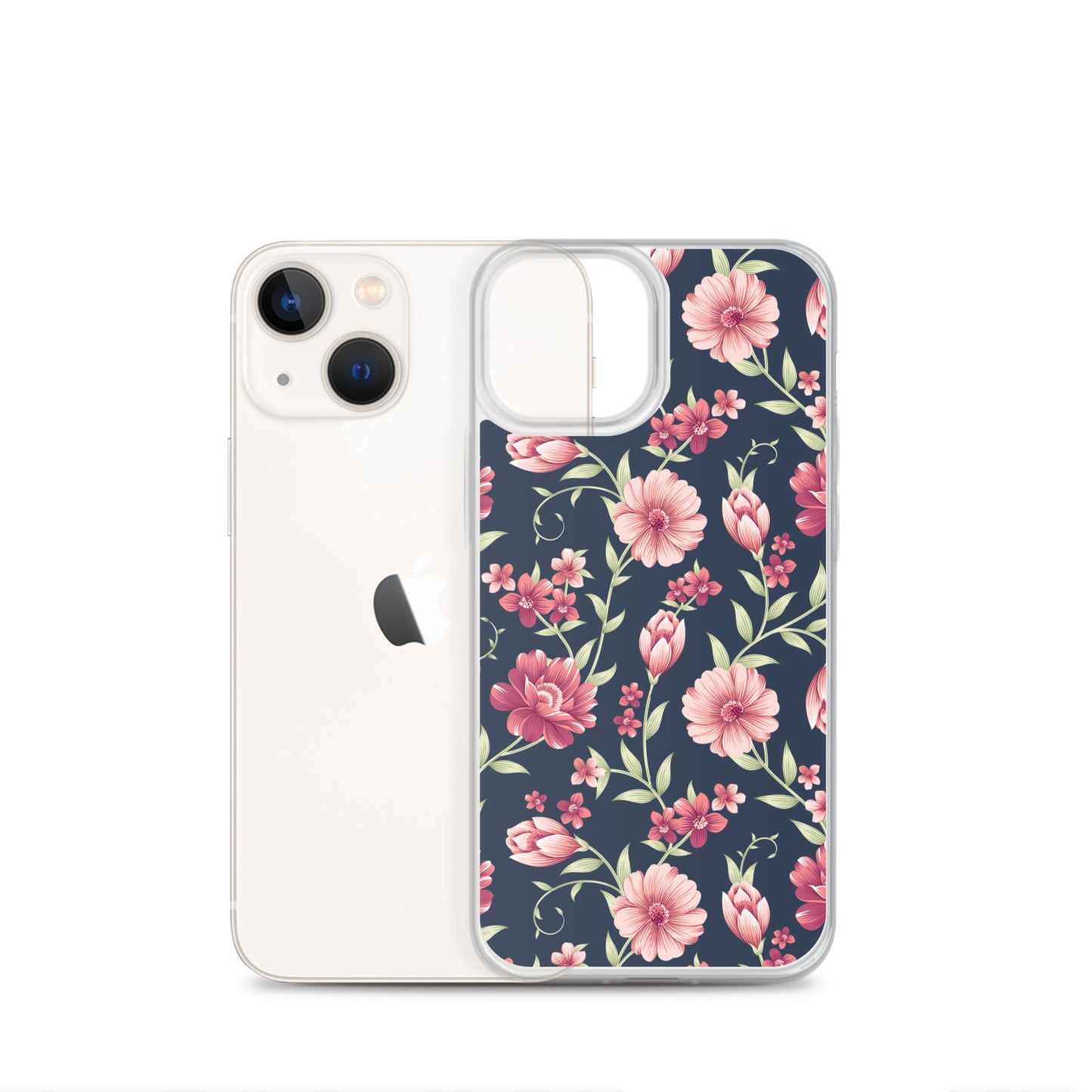 Seamless Vintage Flower Pattern Clear Case for iPhone®