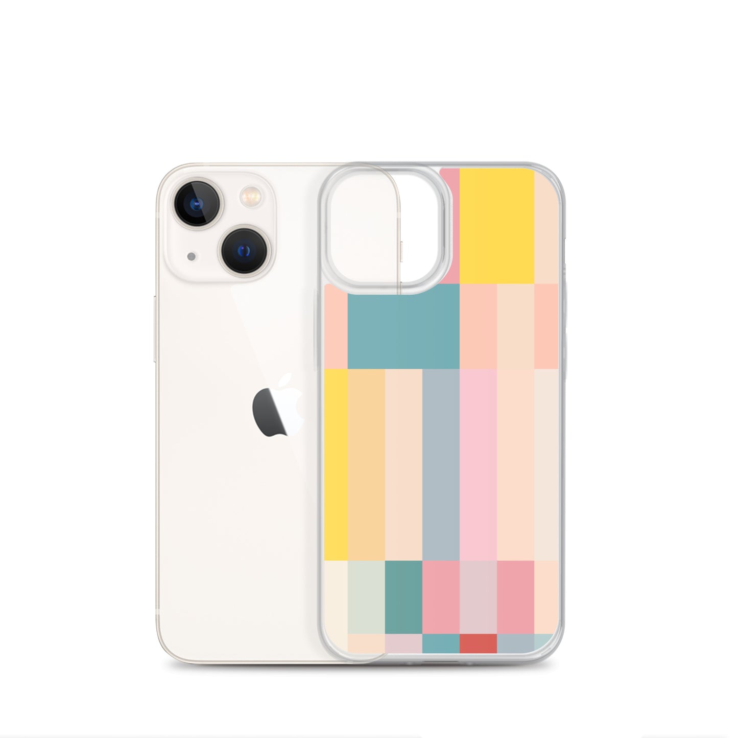 Abstract Pastel Stripes Clear Case for iPhone®