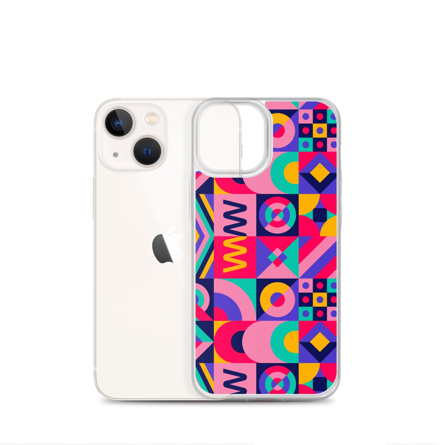 Colorful Geometric Pattern Clear Case for iPhone®