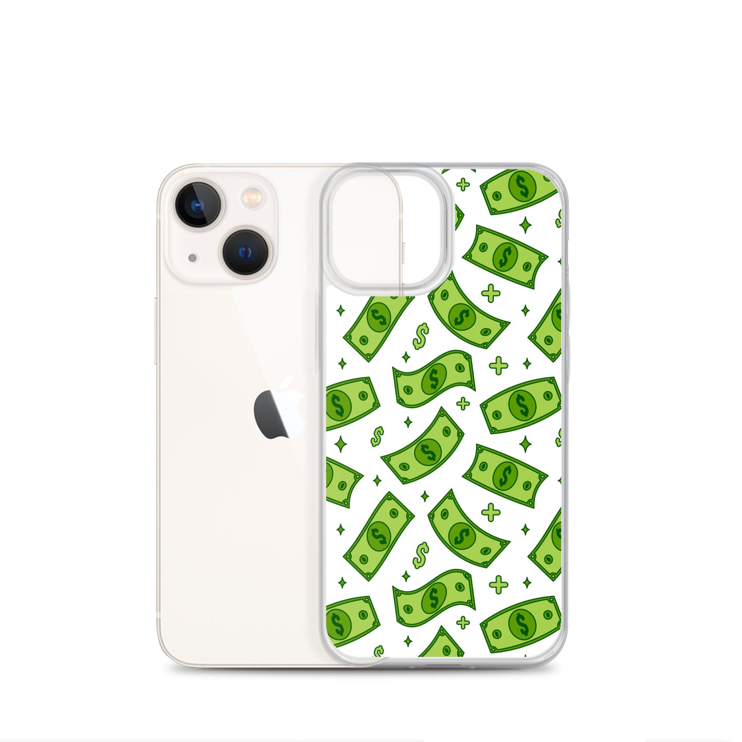 Dollar Currency Banknotes Pattern Clear Case for iPhone®