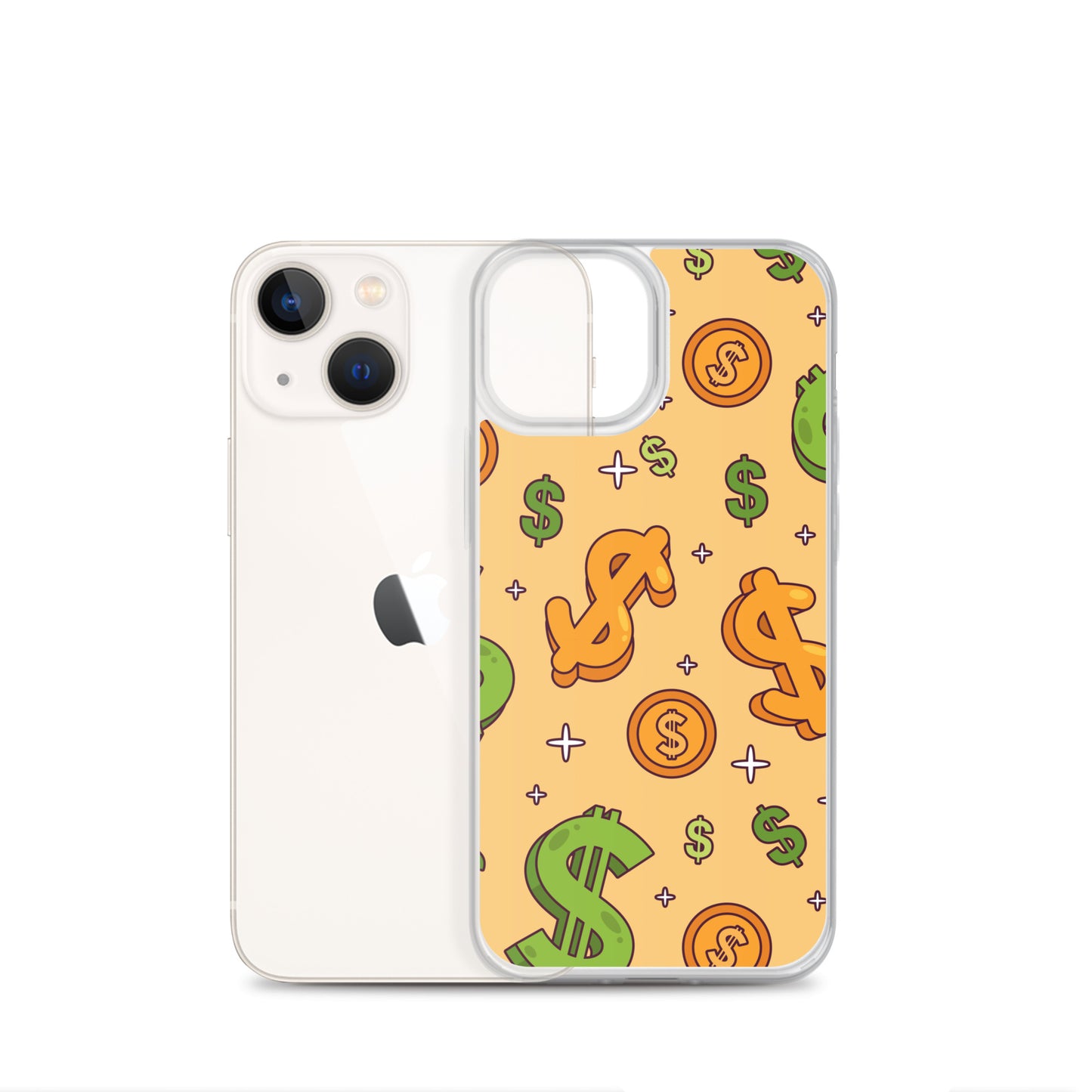 Dollar Currency Sign Pattern Clear Case for iPhone®