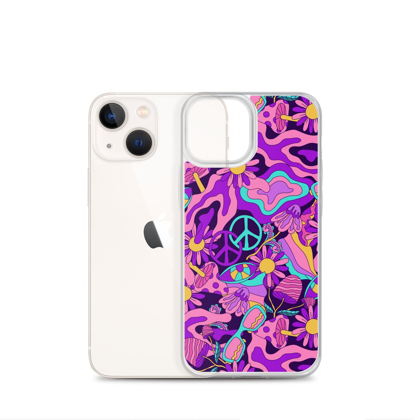 Colorful Psychedelic Pattern Clear Case for iPhone®