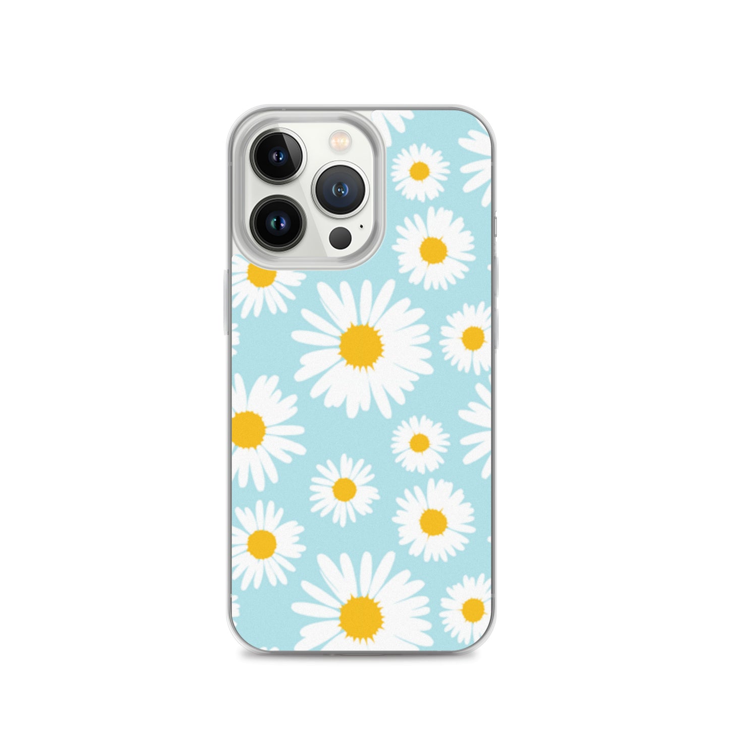 Lilly Flower Pattern Clear Case for iPhone