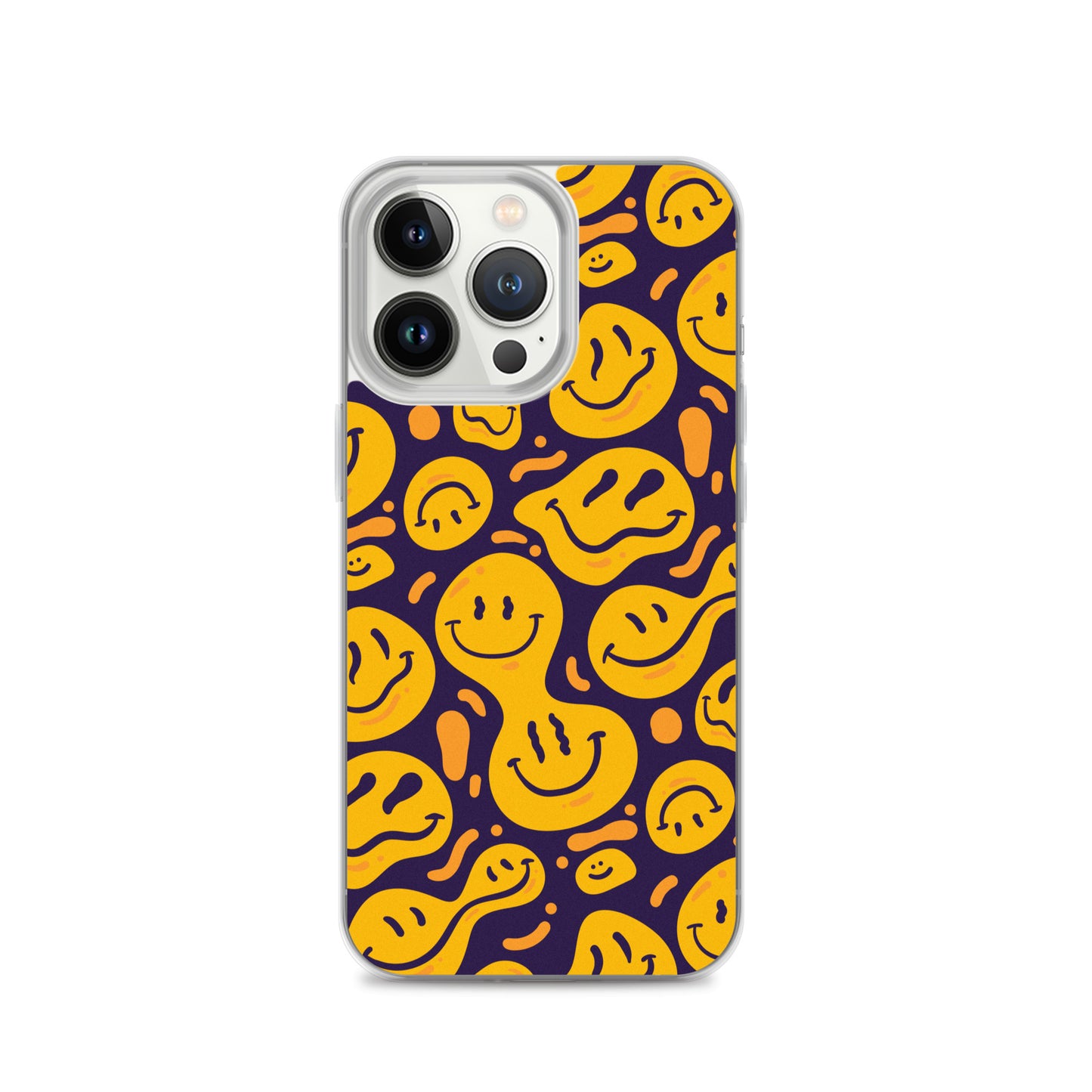 Distorted Smile Emoticon Pattern Clear Case for iPhone®
