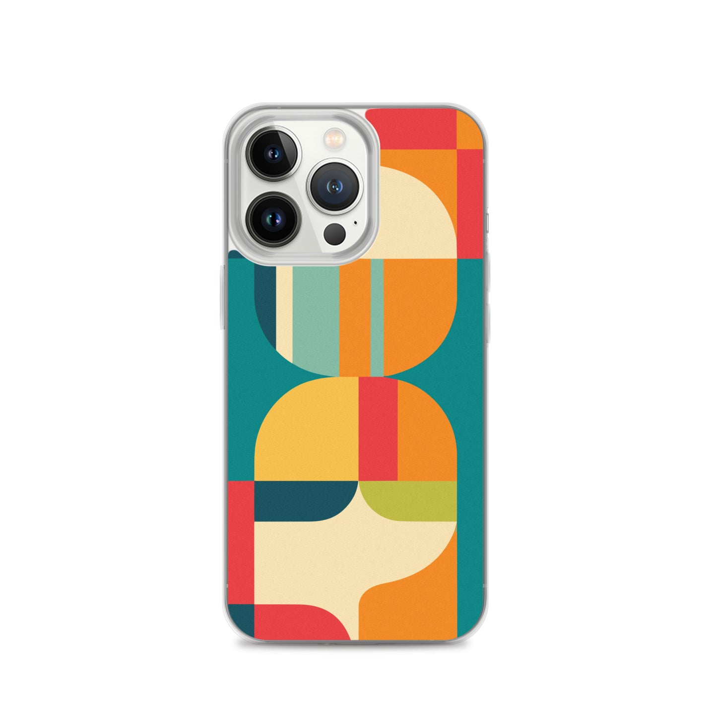 Abstract Retro Style Shapes Pattern Clear Case for iPhone®