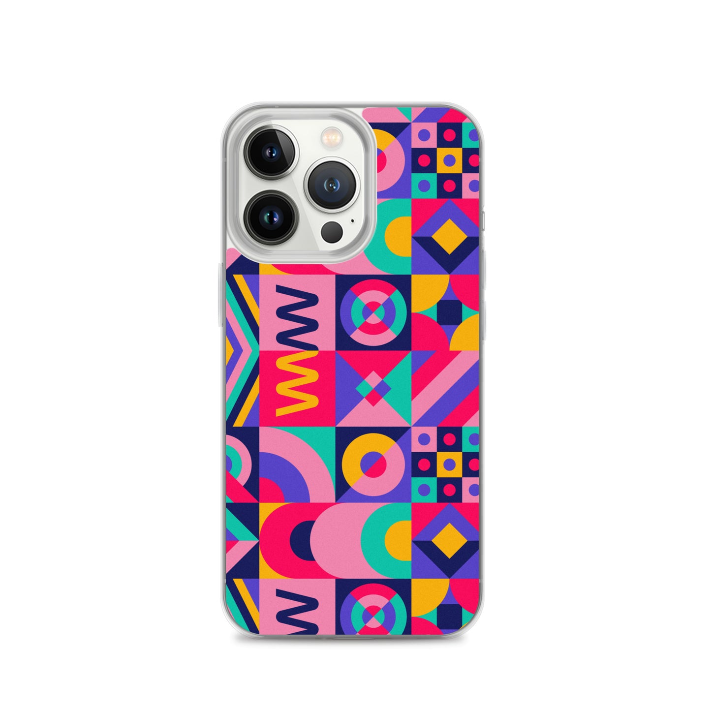 Colorful Geometric Pattern Clear Case for iPhone®