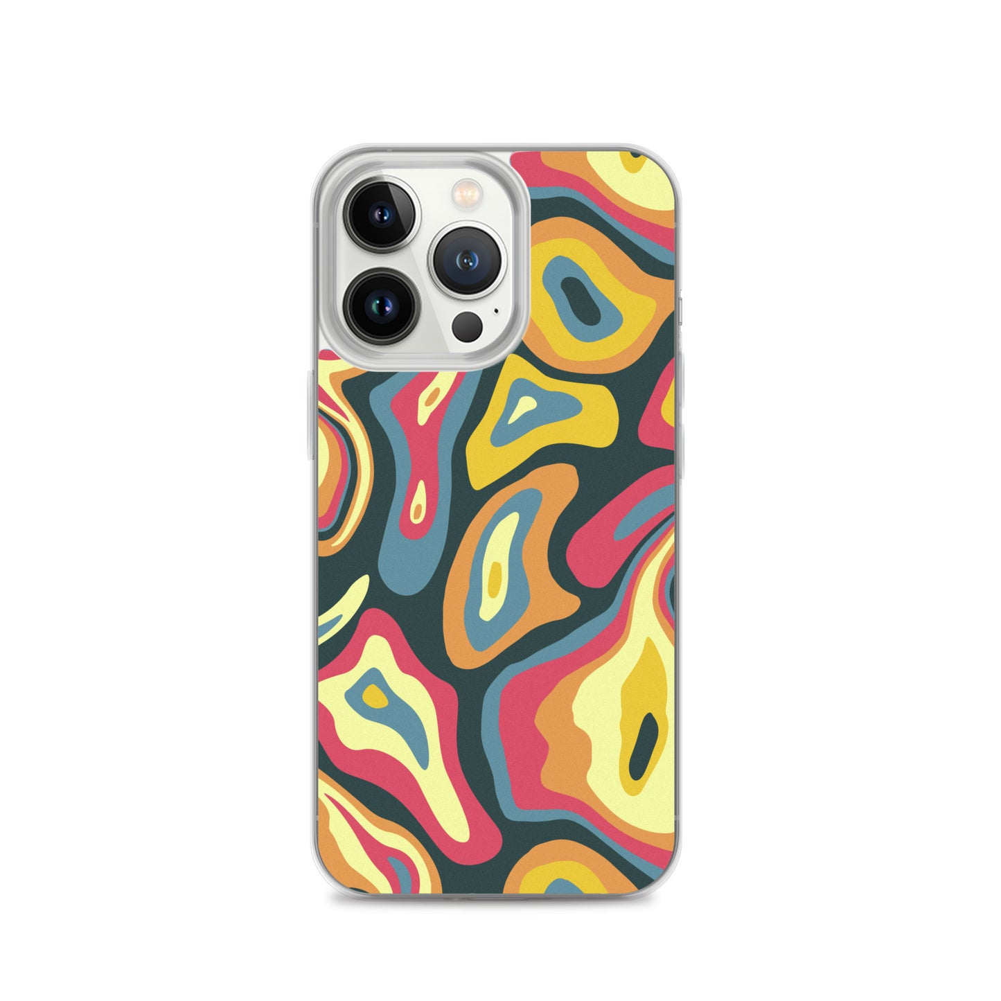 Colorful Groovy Psychedelic Pattern Clear Case for iPhone®
