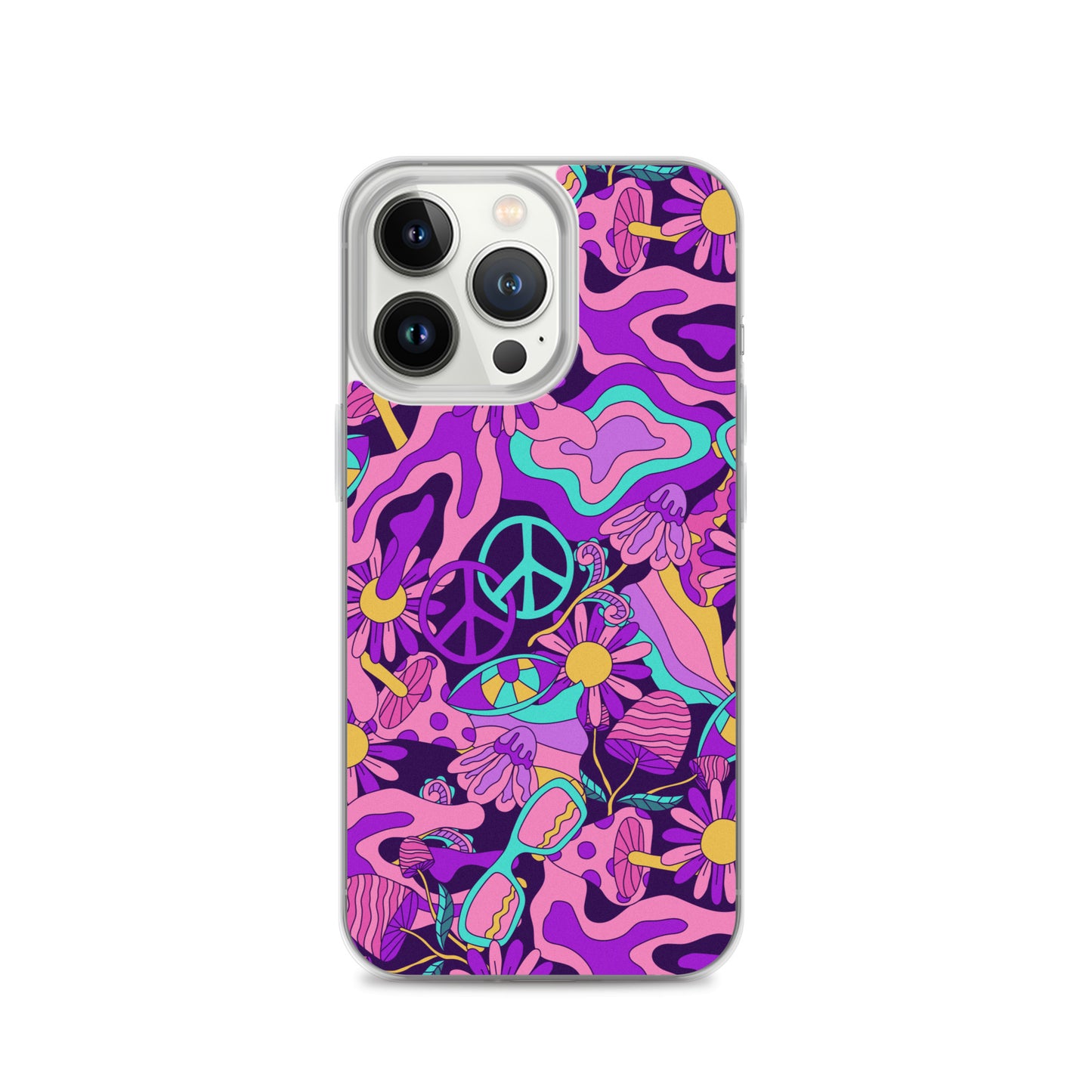 Colorful Psychedelic Pattern Clear Case for iPhone®