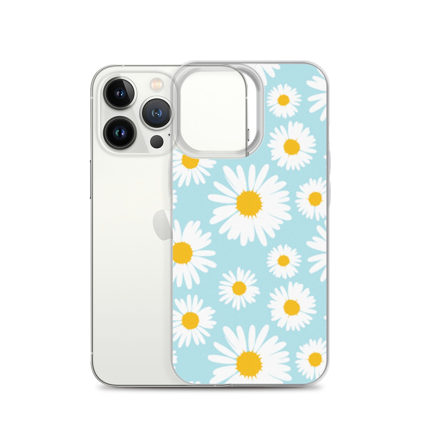 Lilly Flower Pattern Clear Case for iPhone