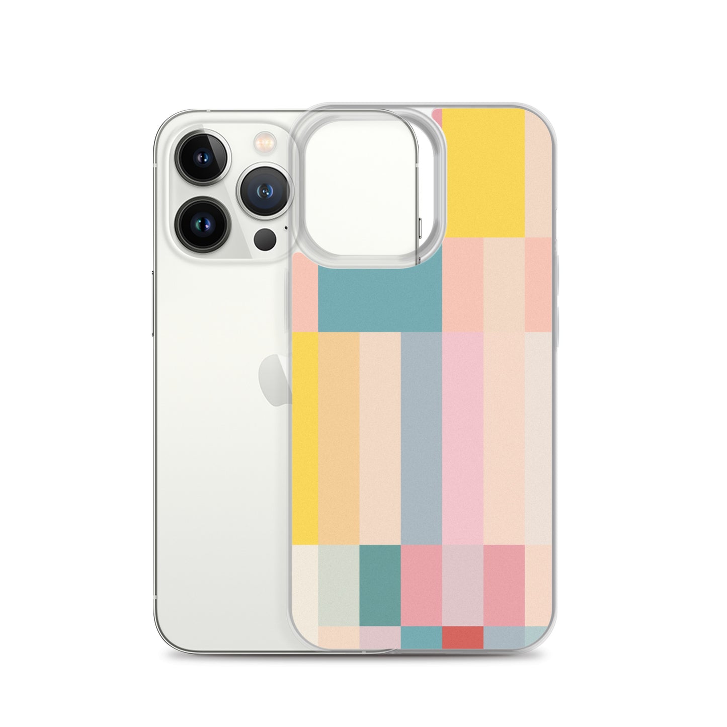 Abstract Pastel Stripes Clear Case for iPhone®