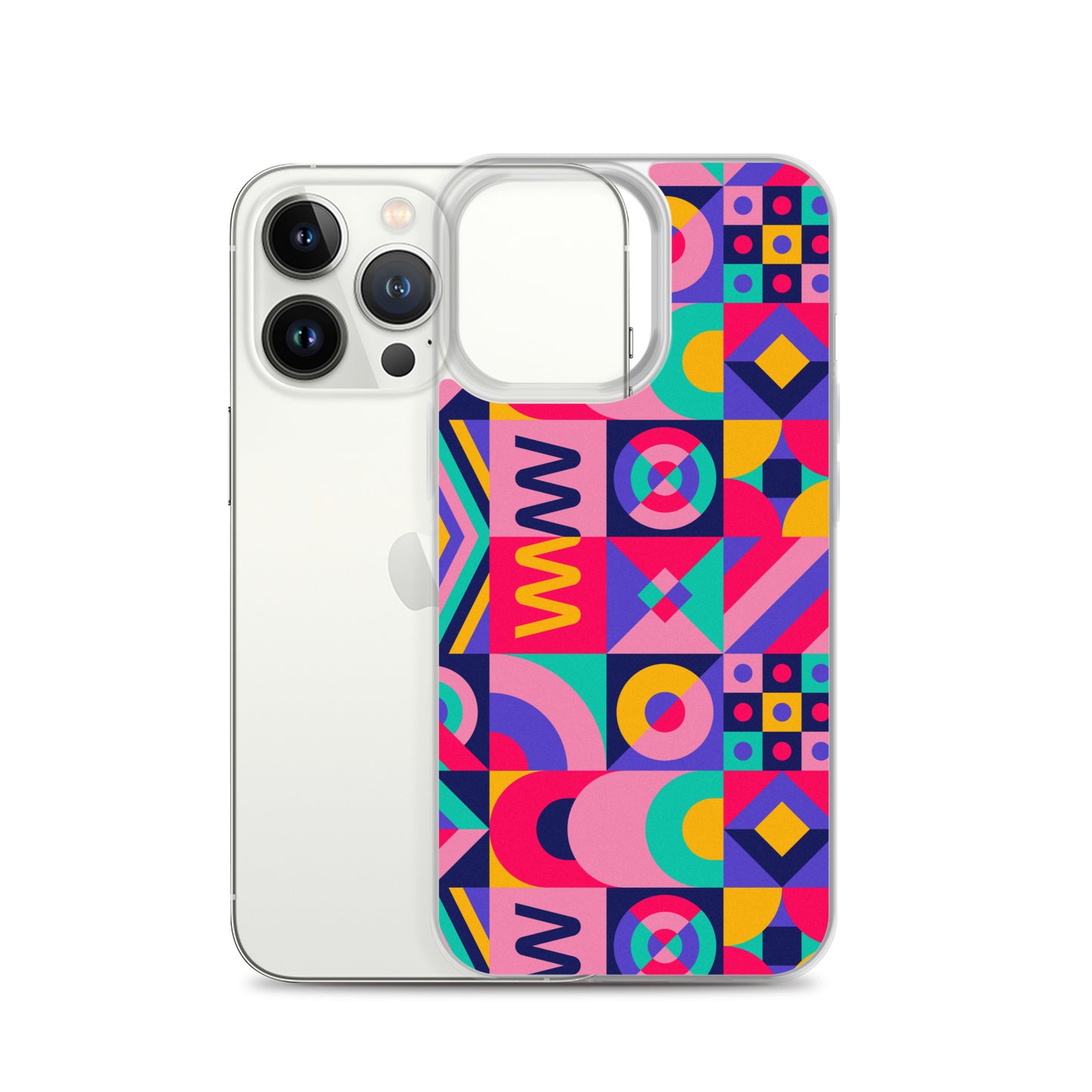 Colorful Geometric Pattern Clear Case for iPhone®