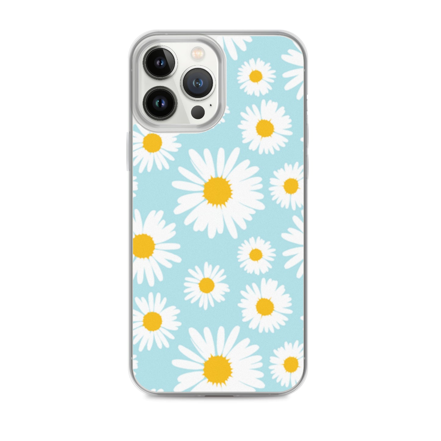 Lilly Flower Pattern Clear Case for iPhone