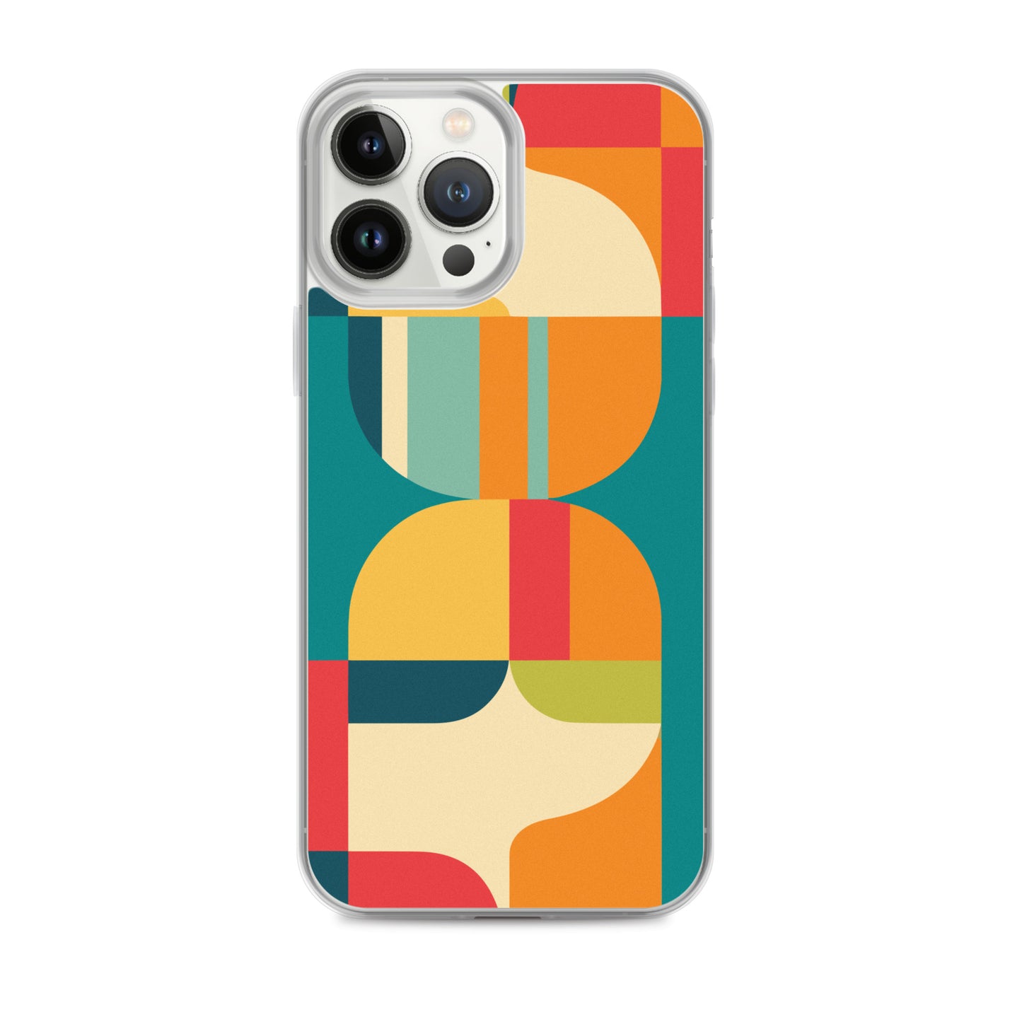 Abstract Retro Style Shapes Pattern Clear Case for iPhone®
