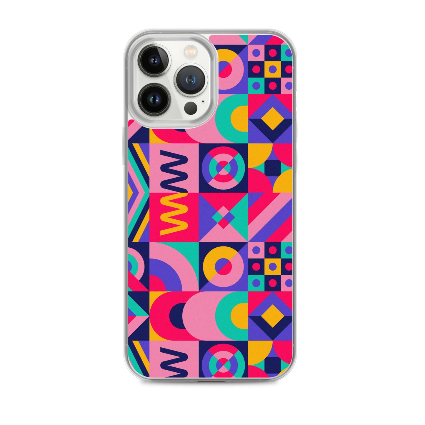 Colorful Geometric Pattern Clear Case for iPhone®