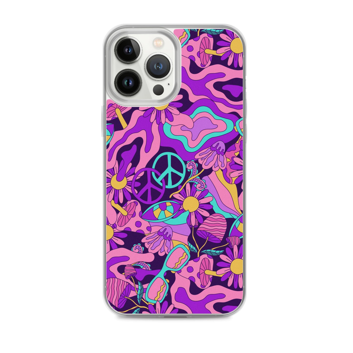 Colorful Psychedelic Pattern Clear Case for iPhone®