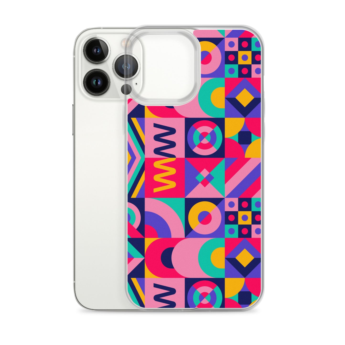 Colorful Geometric Pattern Clear Case for iPhone®