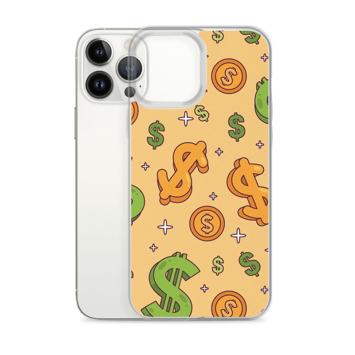 Dollar Currency Sign Pattern Clear Case for iPhone®