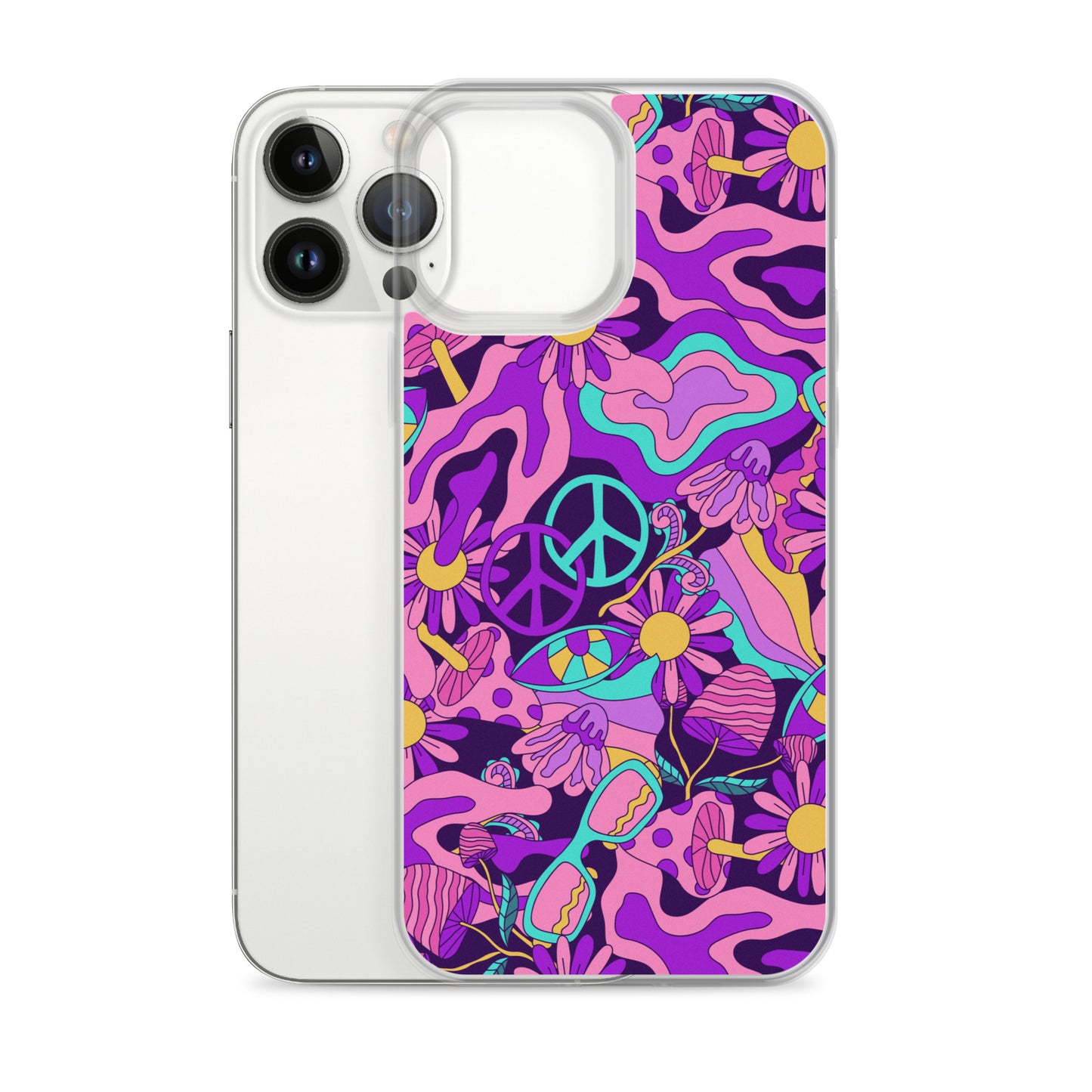 Colorful Psychedelic Pattern Clear Case for iPhone®