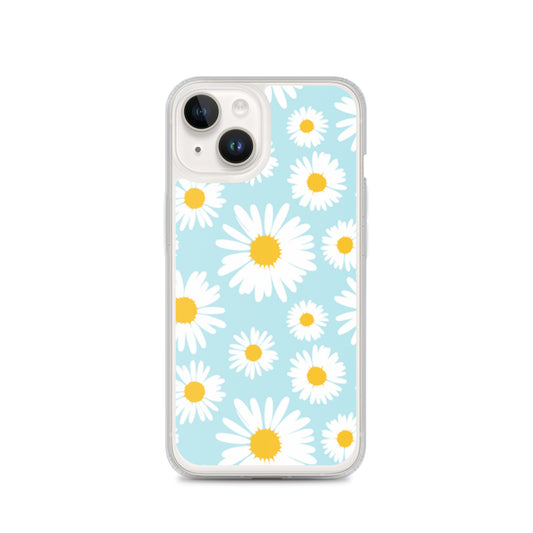 Lilly Flower Pattern Clear Case for iPhone