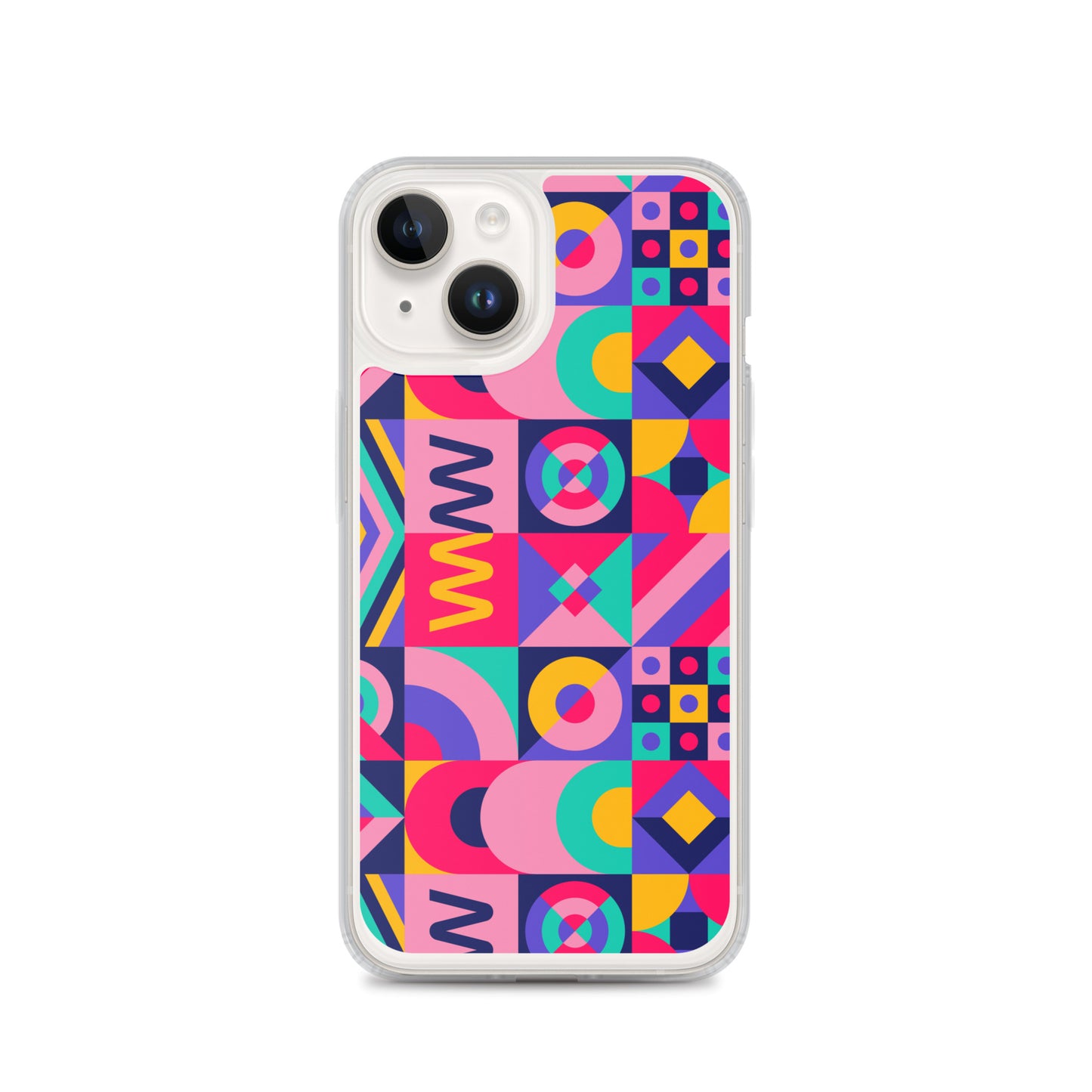 Colorful Geometric Pattern Clear Case for iPhone®