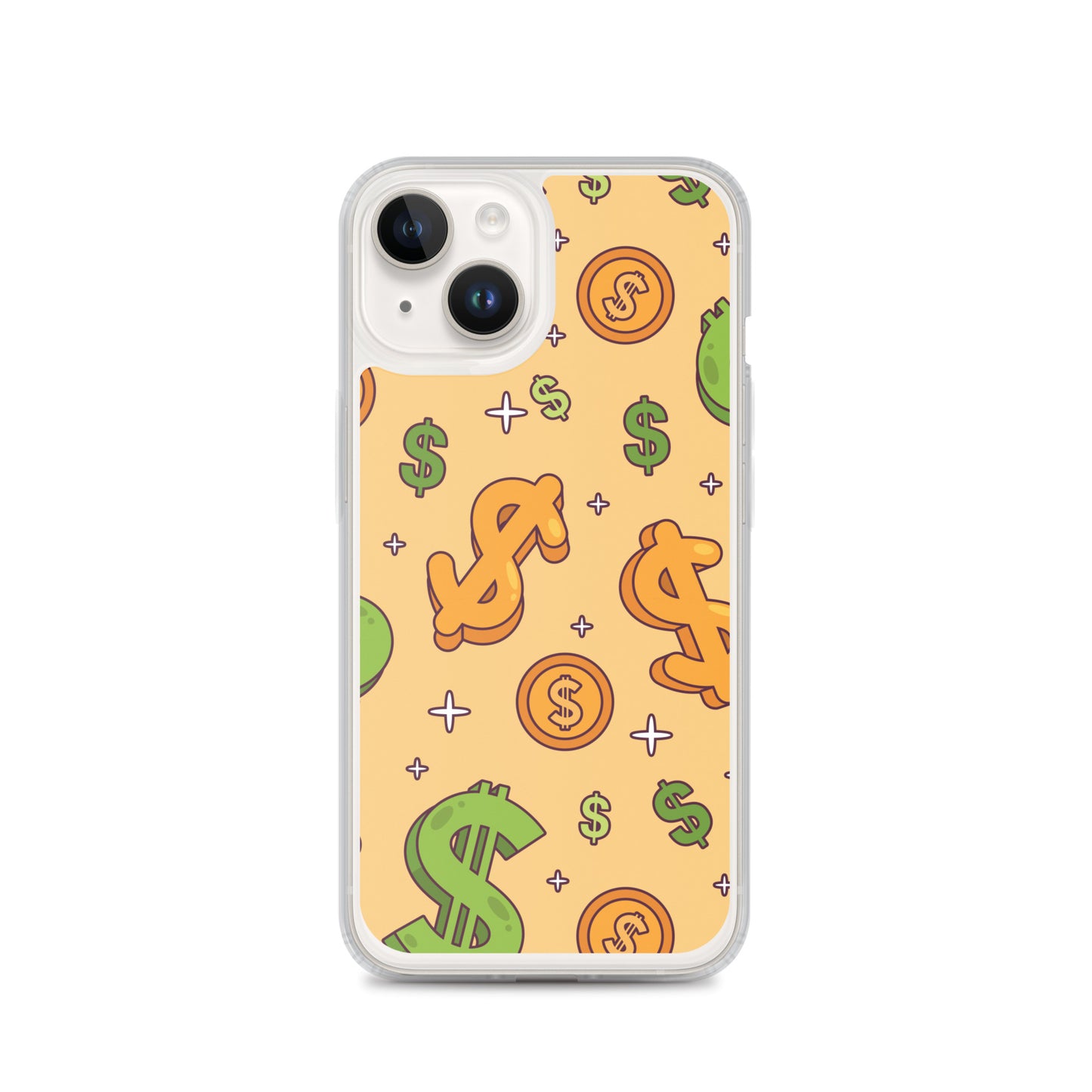 Dollar Currency Sign Pattern Clear Case for iPhone®