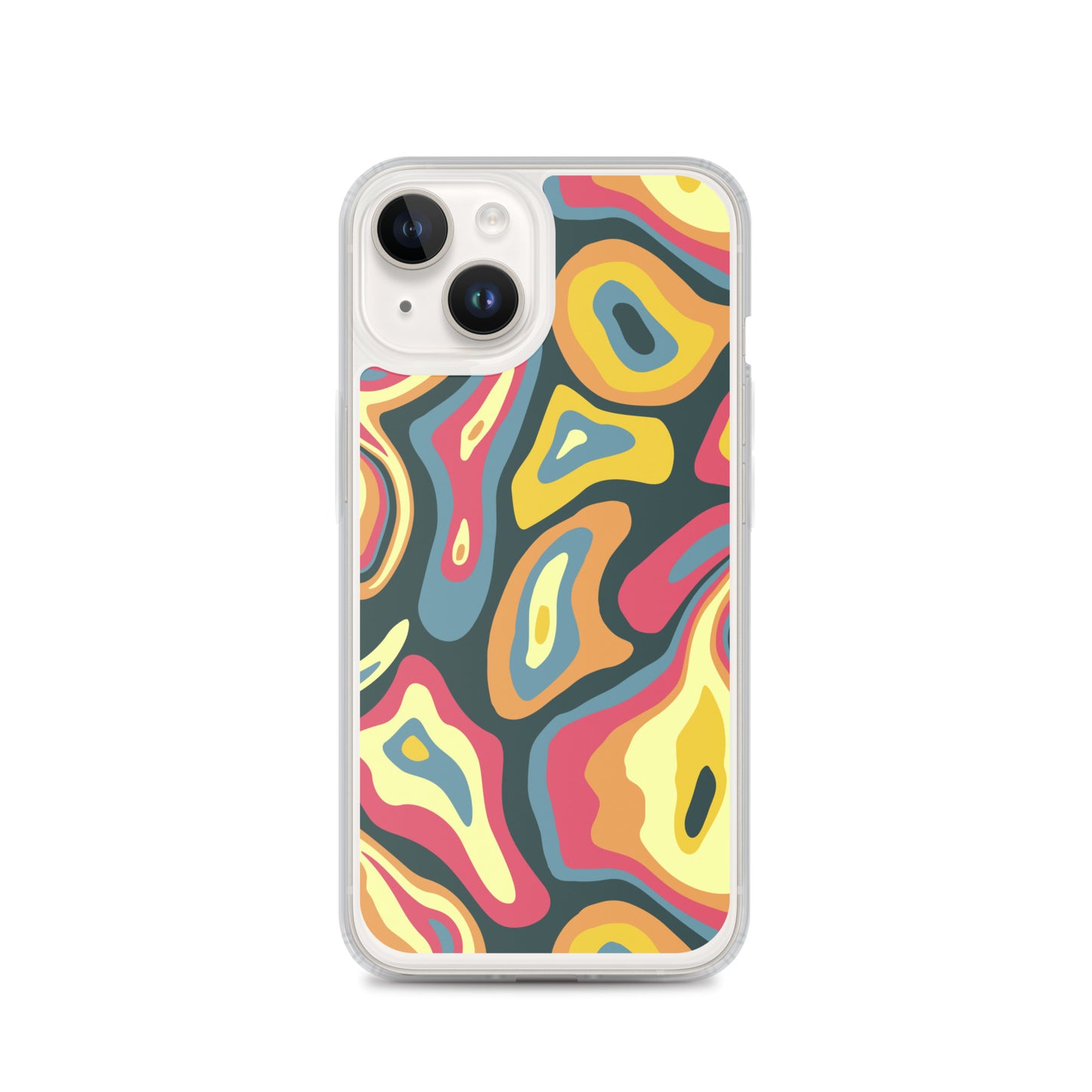 Colorful Groovy Psychedelic Pattern Clear Case for iPhone®
