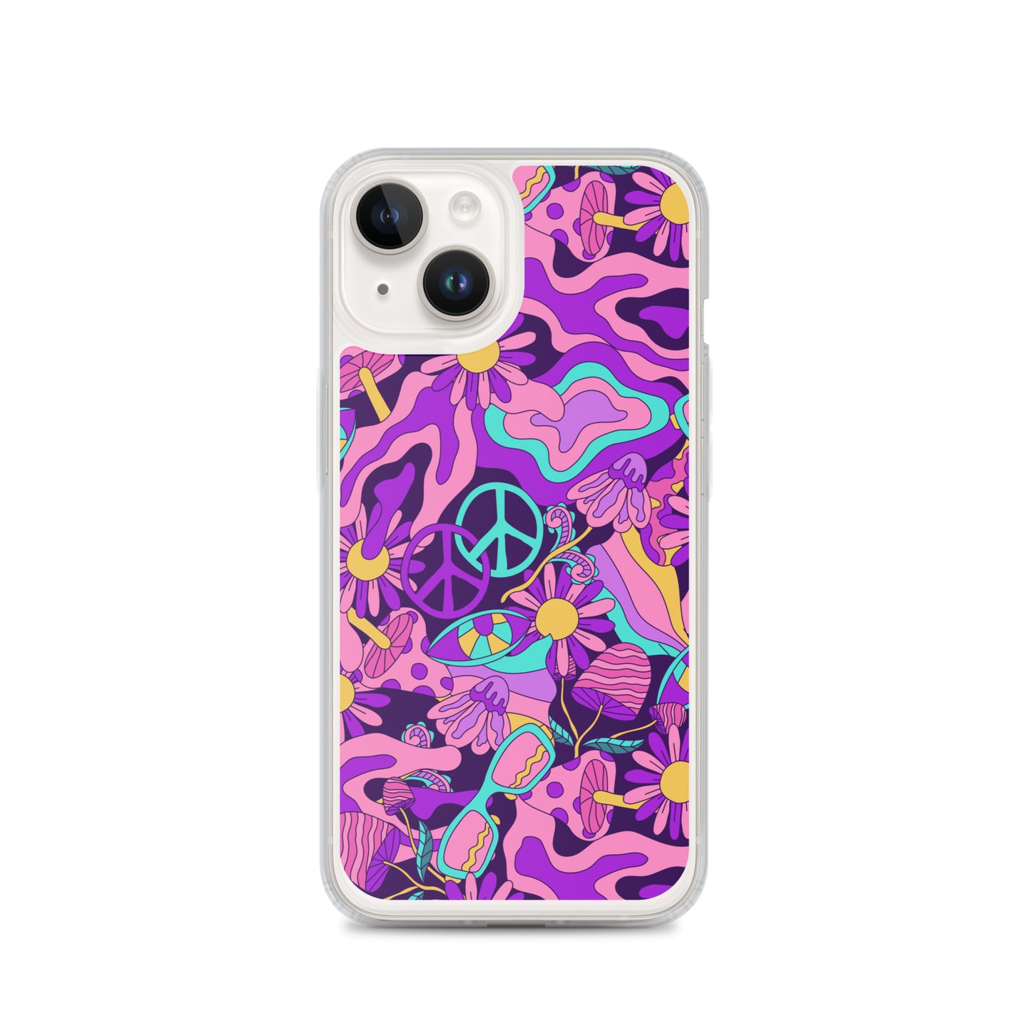 Colorful Psychedelic Pattern Clear Case for iPhone®