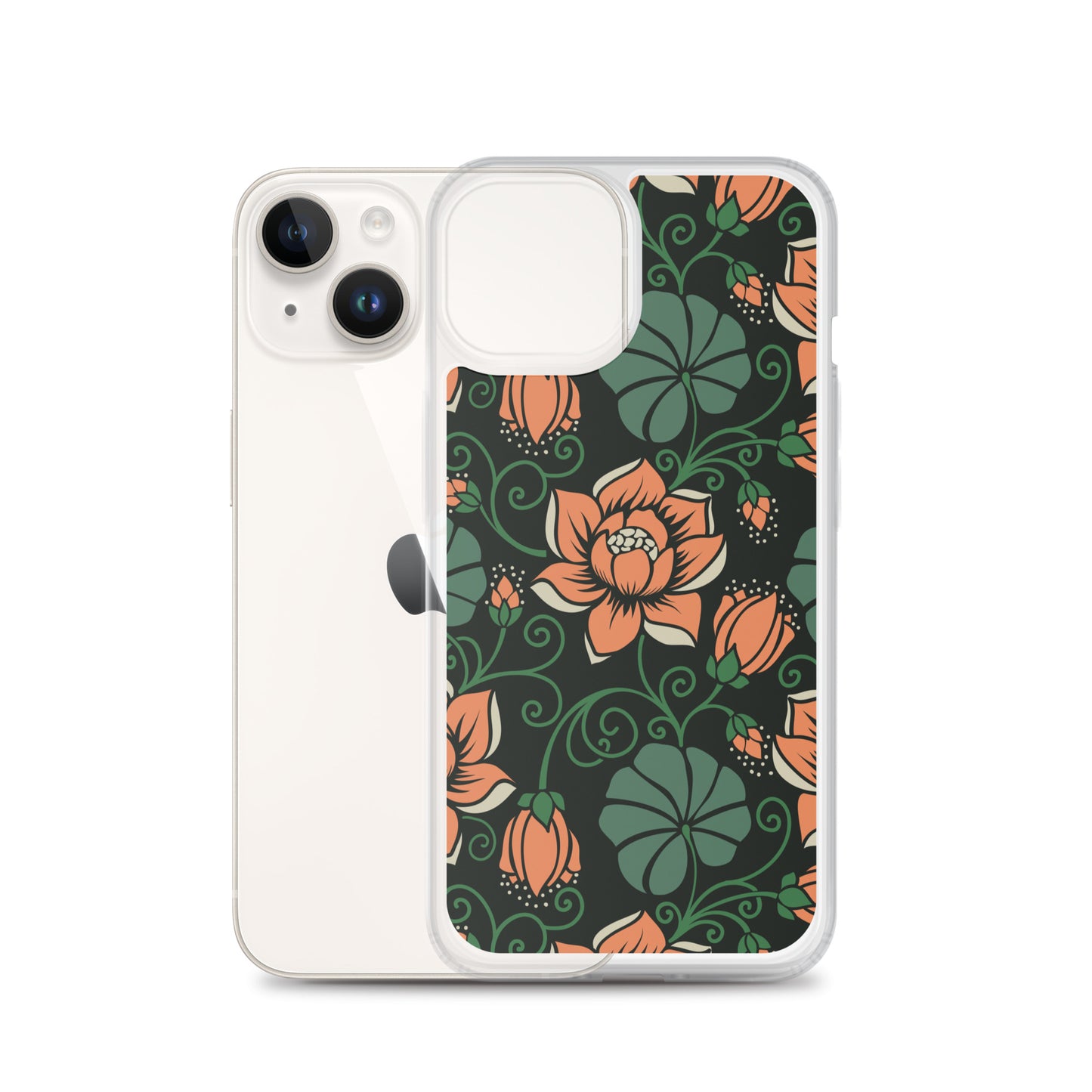 Elegant Flower Seamless Pattern Clear Case for iPhone®
