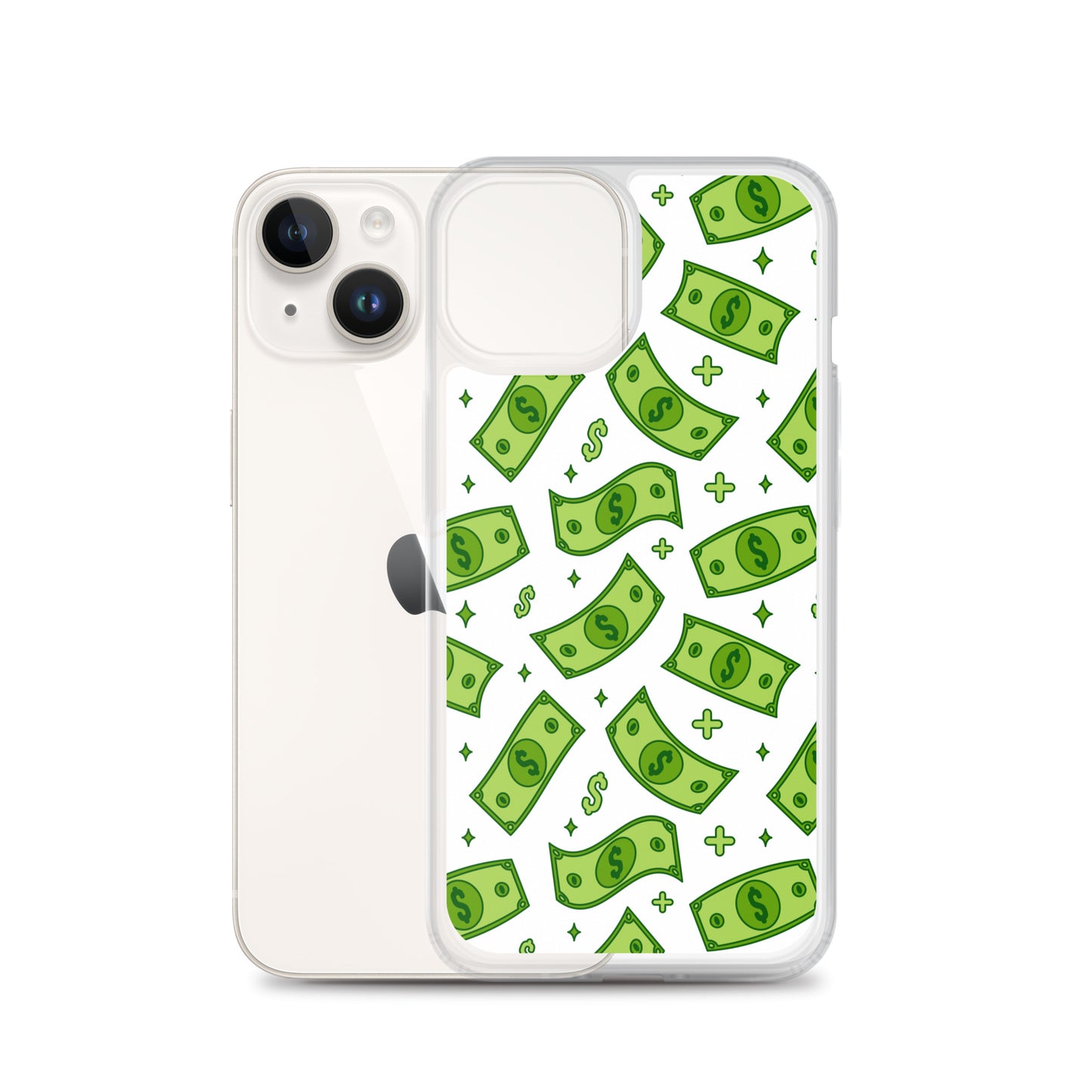 Dollar Currency Banknotes Pattern Clear Case for iPhone®