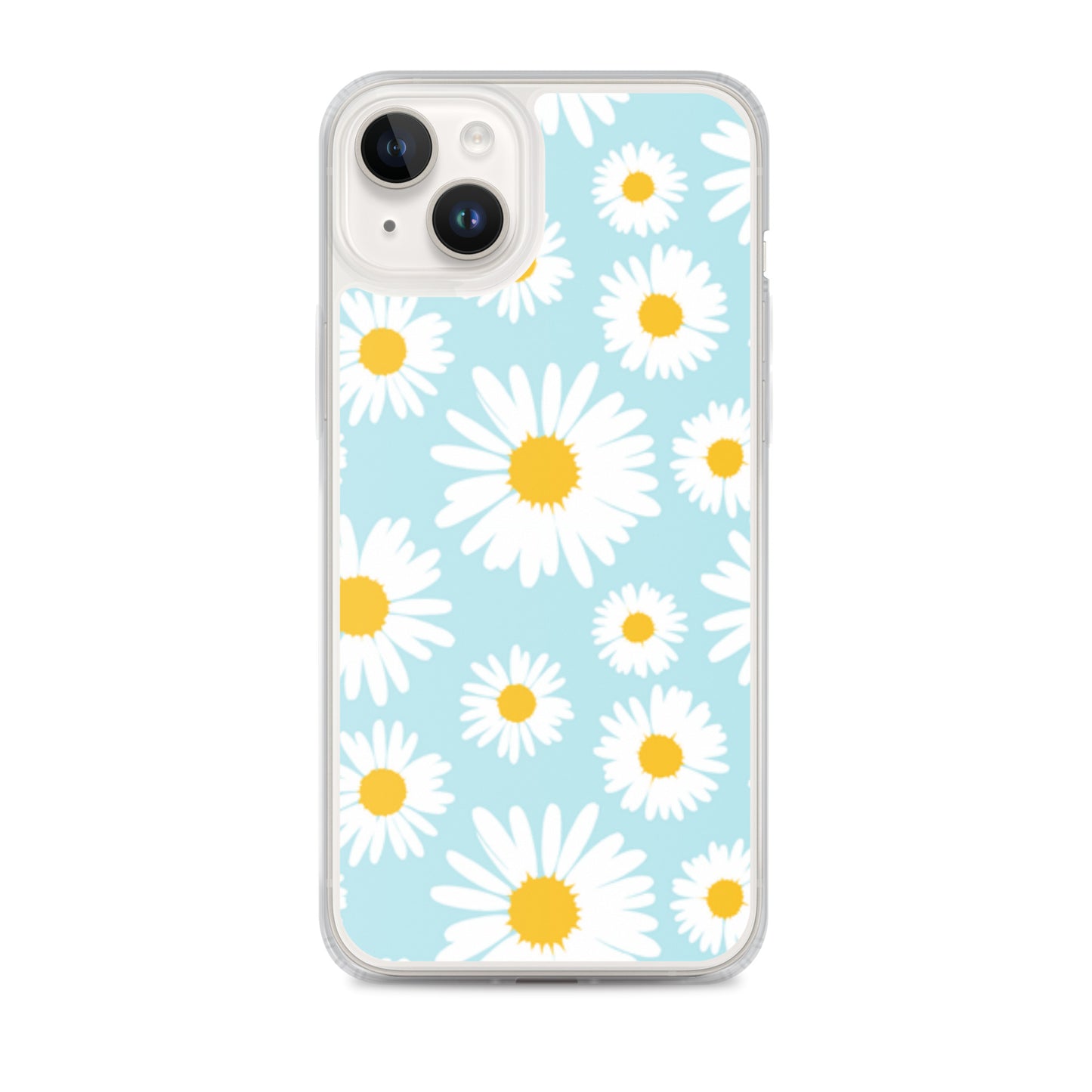 Lilly Flower Pattern Clear Case for iPhone