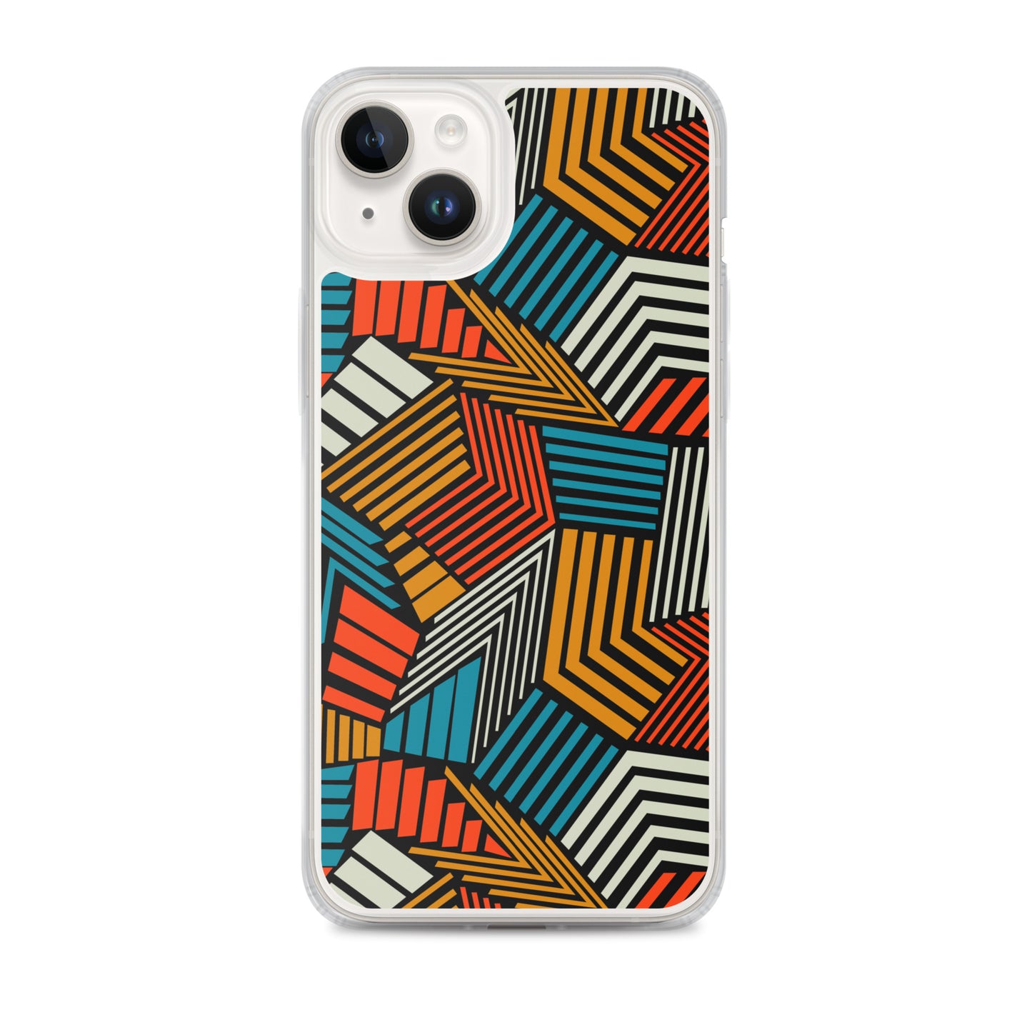 Seamless Abstract Pattern Depicting Colored Lines Clear Case for iPhone®