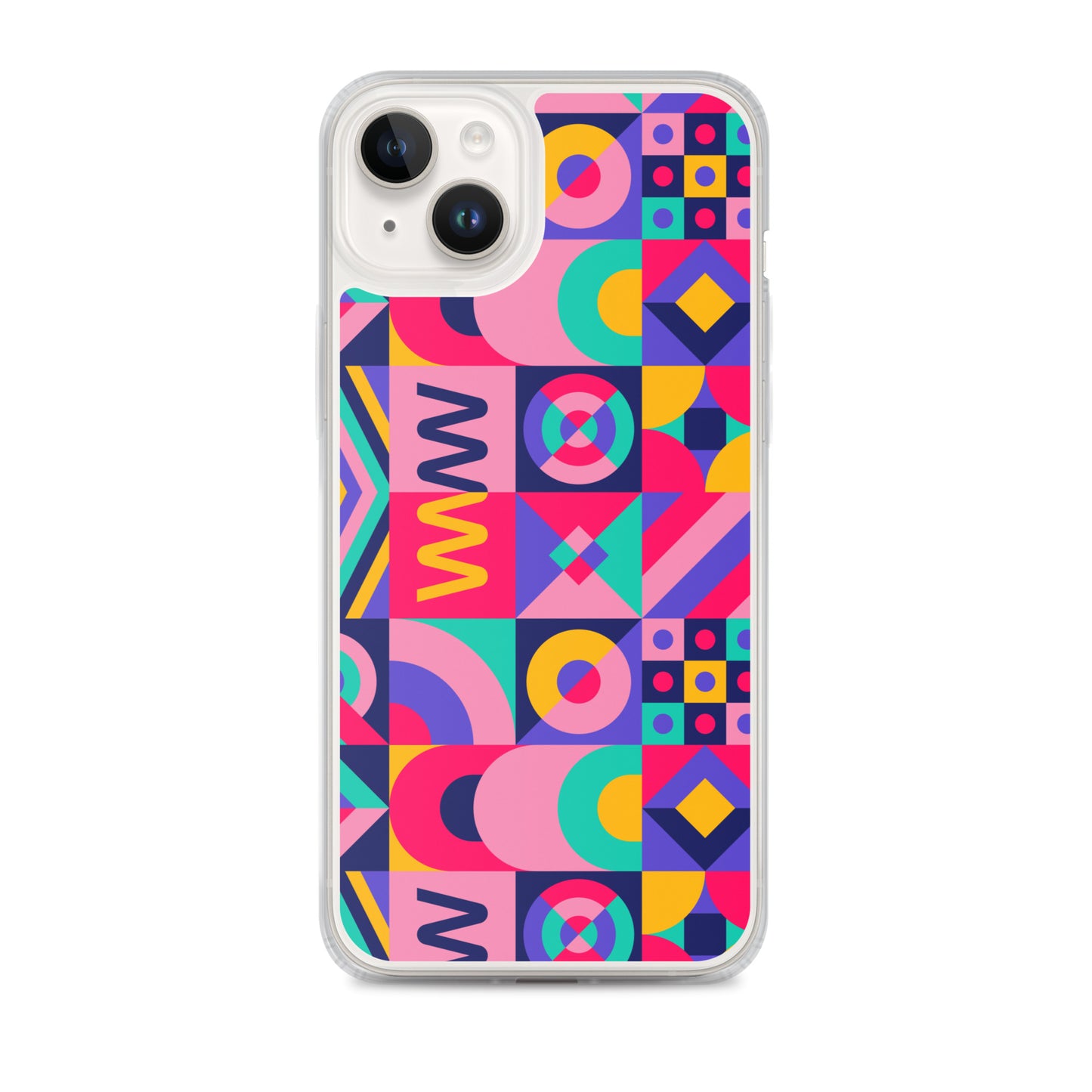 Colorful Geometric Pattern Clear Case for iPhone®