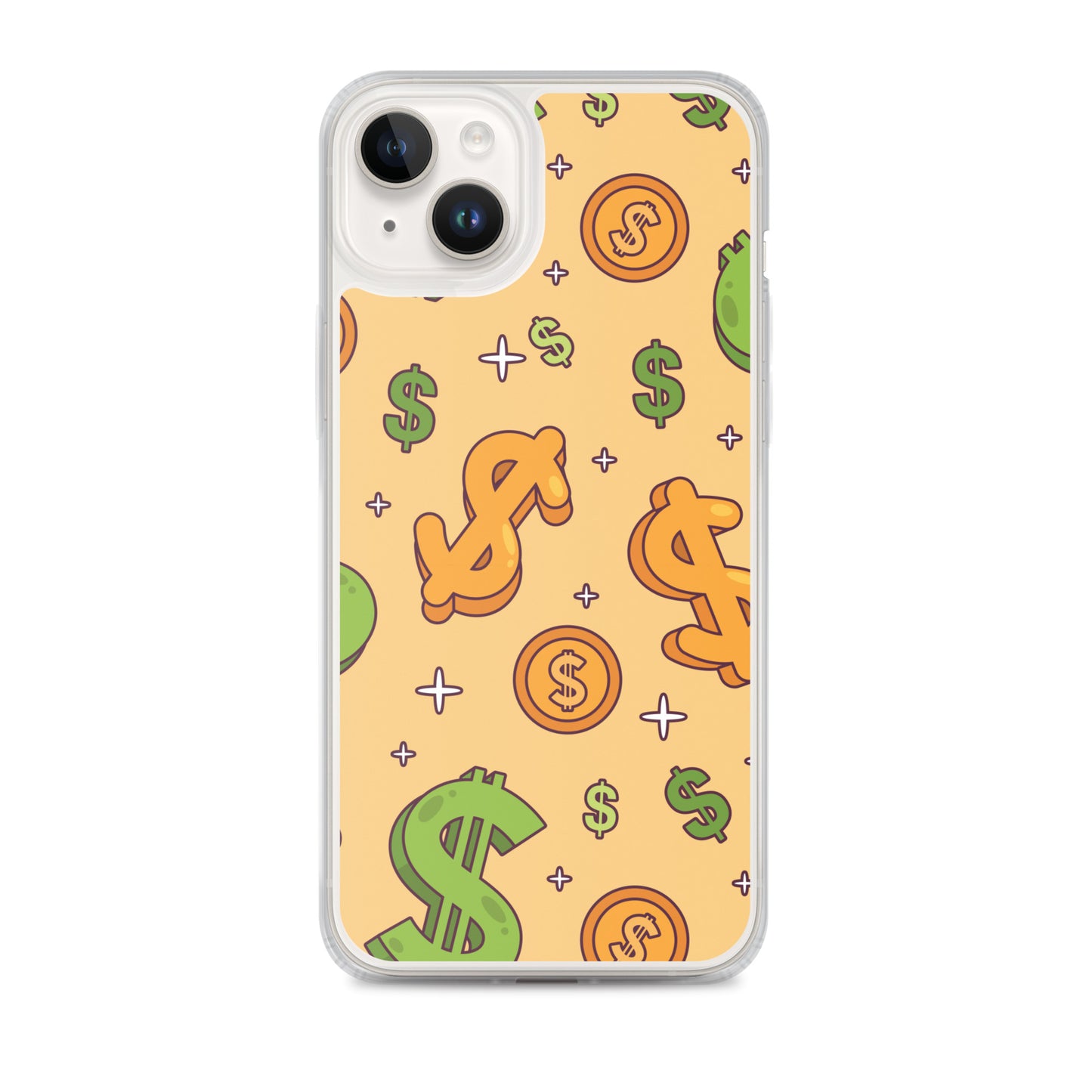 Dollar Currency Sign Pattern Clear Case for iPhone®