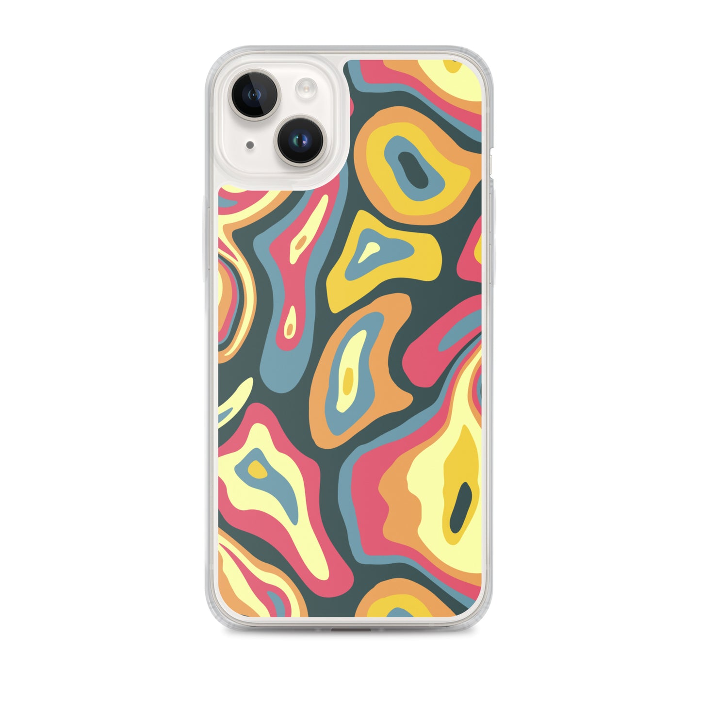 Colorful Groovy Psychedelic Pattern Clear Case for iPhone®